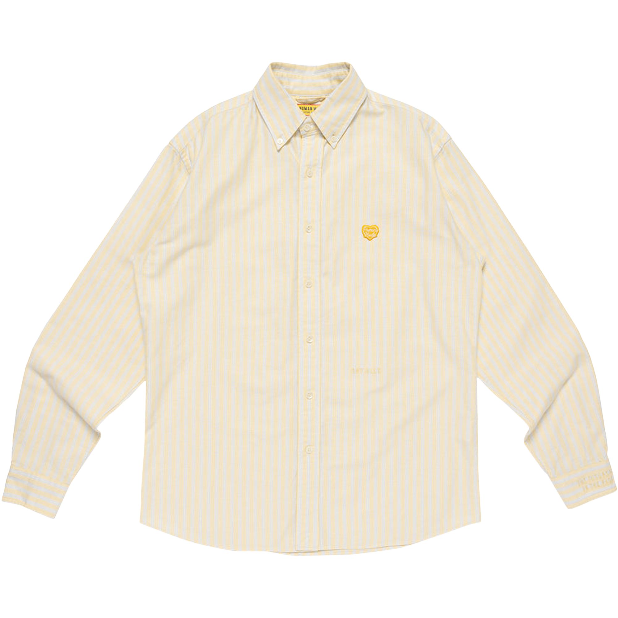 Pre-owned Human Made Striped Bd Shirt 'yellow' | Men's Size M