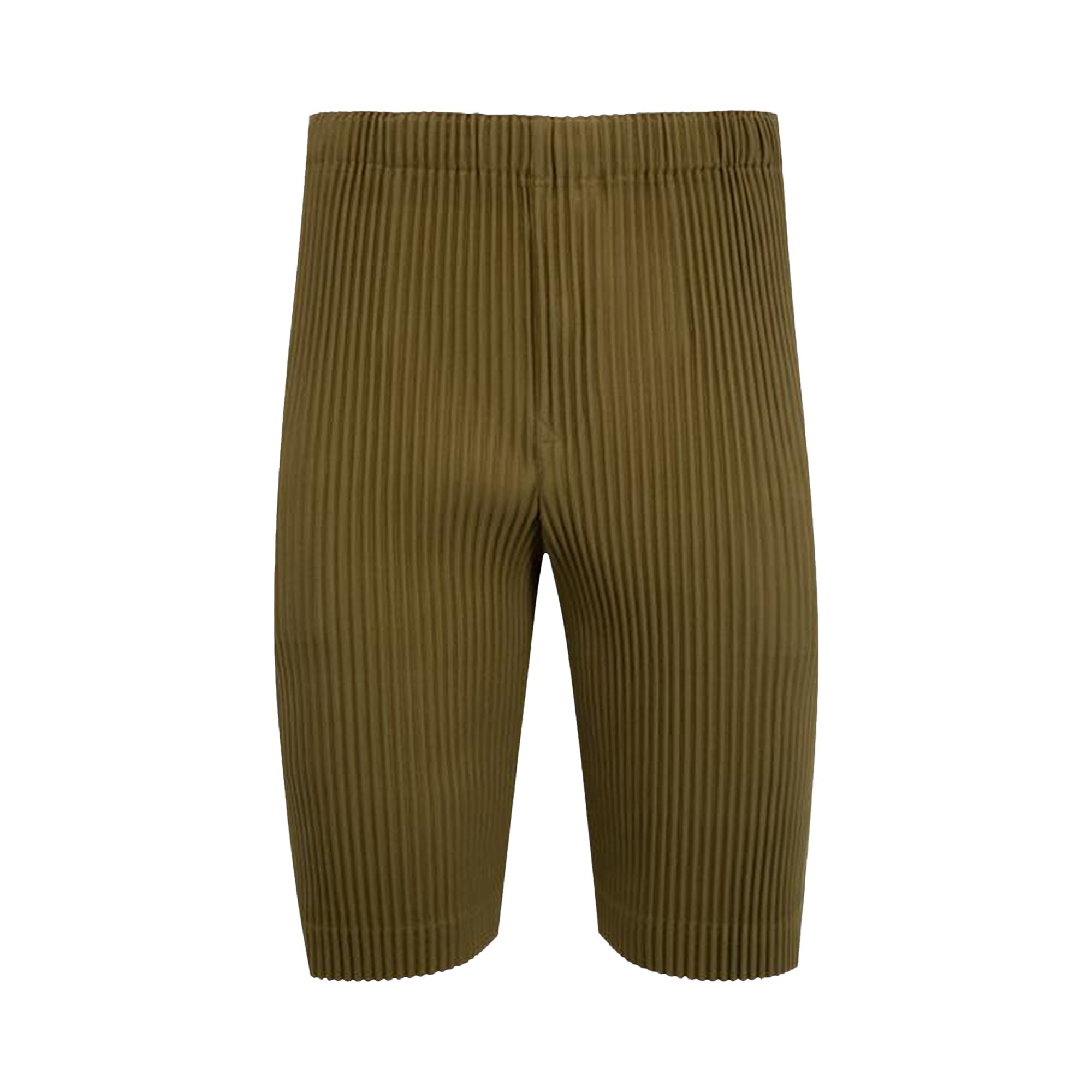 Pre-owned Issey Miyake Color Pleats Shorts 'olive Khaki' | Green | Men's Size 2