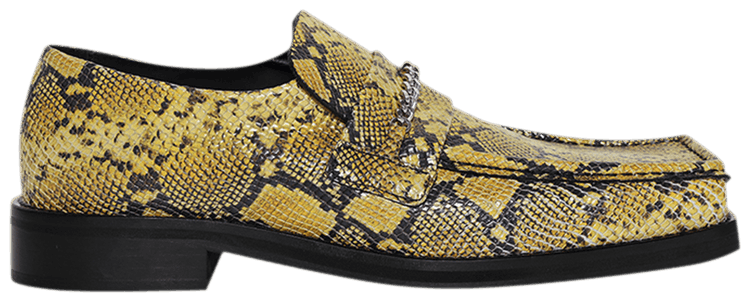 Buy Martine Rose Square Toe Loafer 'Yellow Snakeskin
