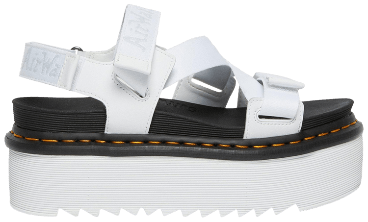 Dr Martens Kimber Logo Webbing Strap Sandal White