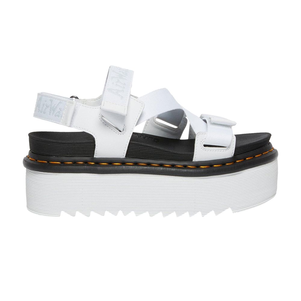 Pre-owned Dr. Martens' Dr. Martens Kimber Logo Webbing Strap Sandal 'white' | Men's Size 4