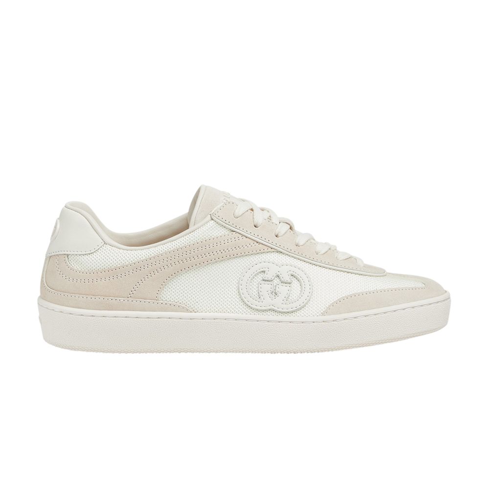 Pre-owned Gucci Wmns G74 'interlocking G - White Suede' | Women's Size 6.5