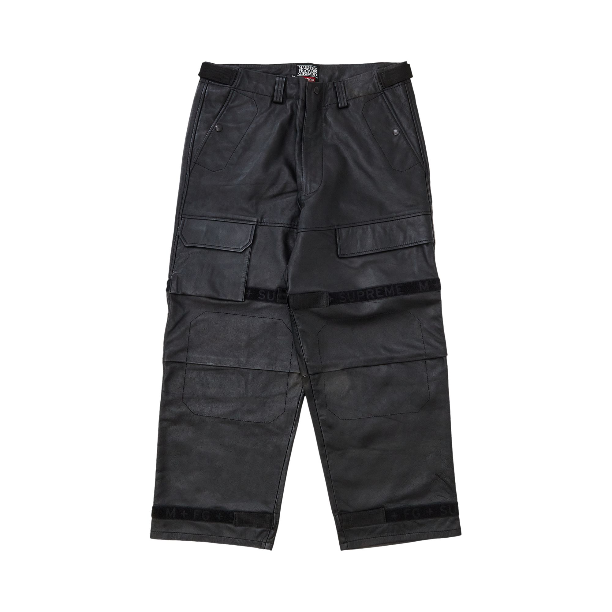 Pre-owned Supreme X Martithé + François Girbaud Shuttle Tape Leather Cargo Pant 'black' | Men's Size 36