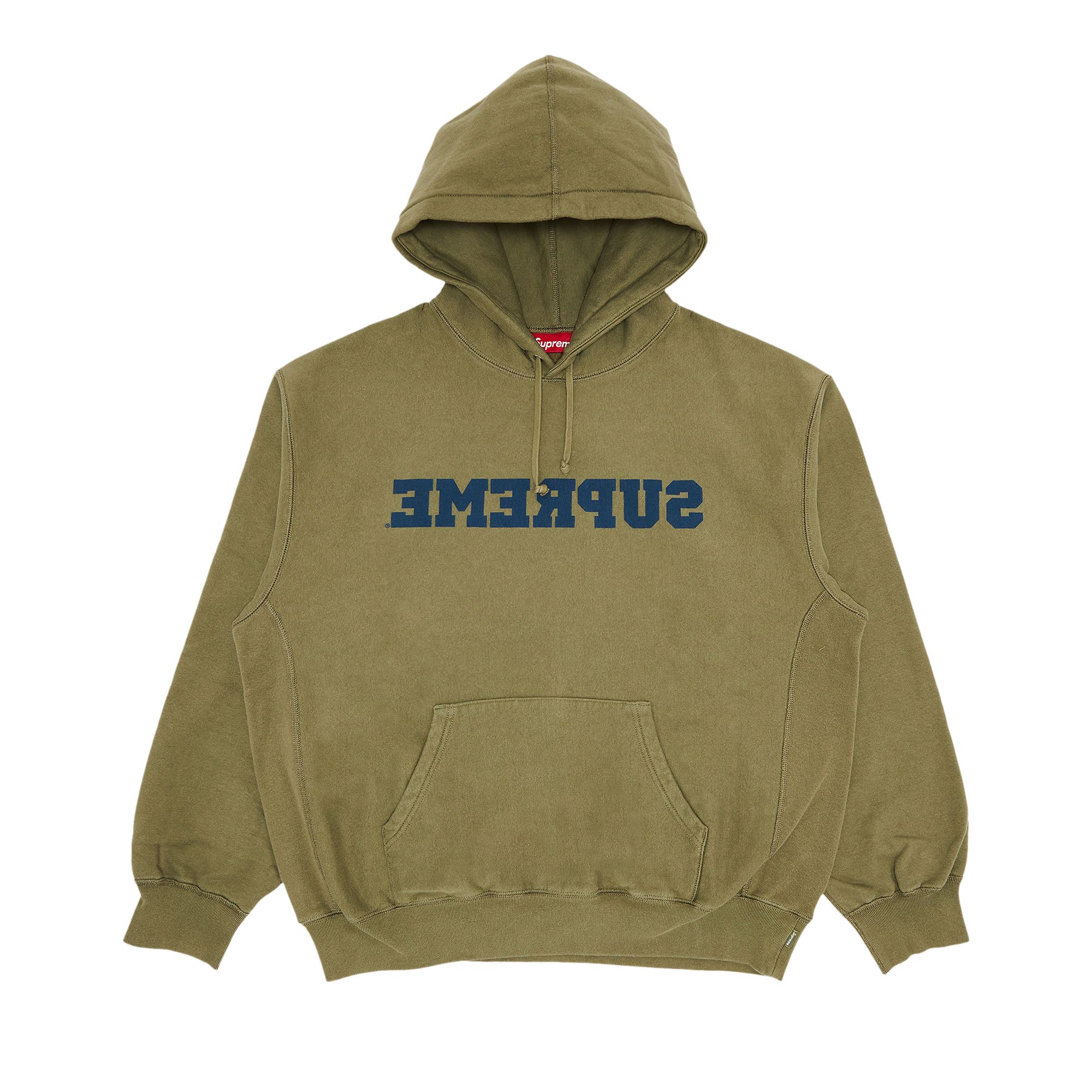 Pre-owned Supreme Reverse Hooded Sweatshirt 'light Olive' | Green | Men's Size M