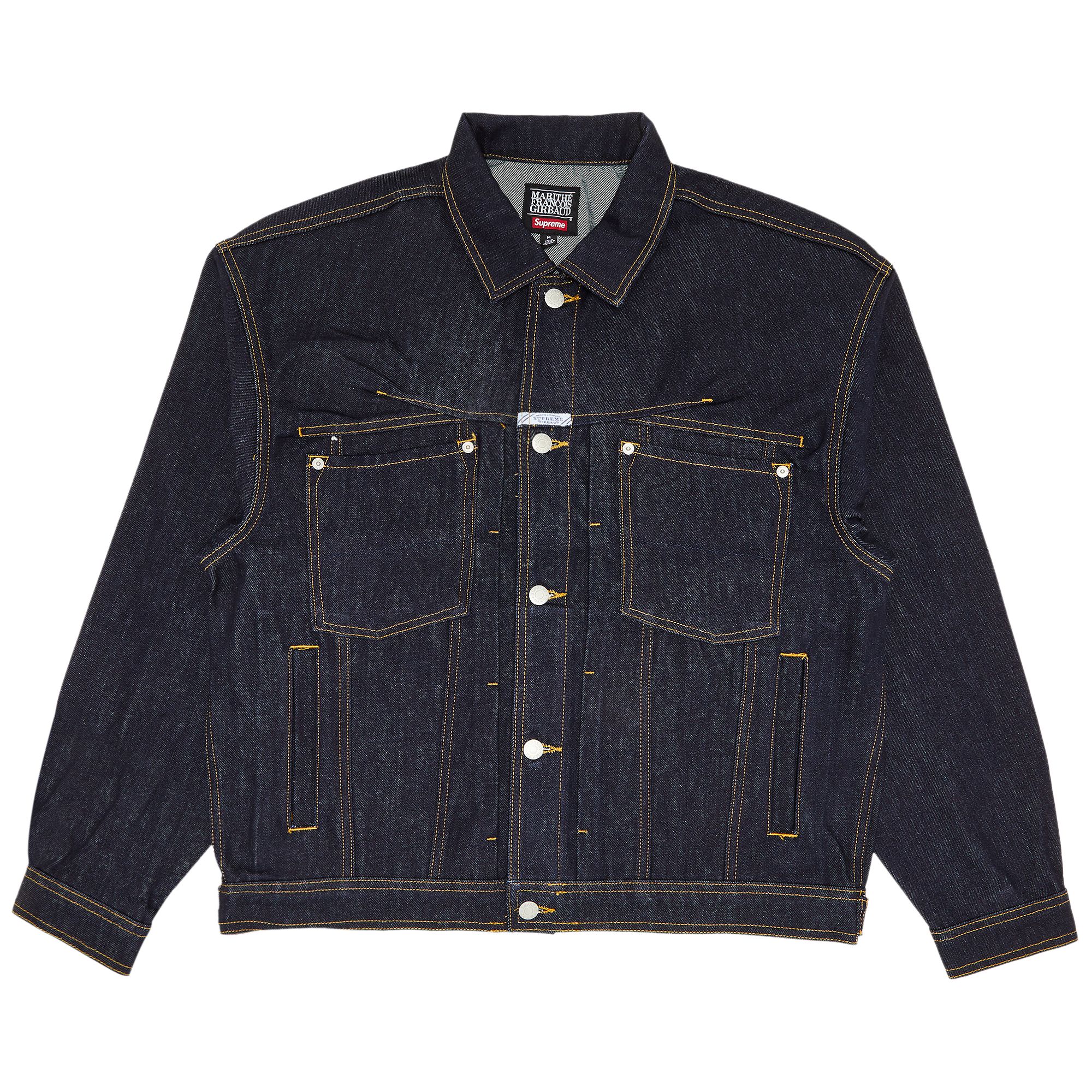 Pre-owned Supreme X Martithé + François Girbaud X-seam Denim Trucker Jacket 'rigid Indigo' | Blue | Men's Size