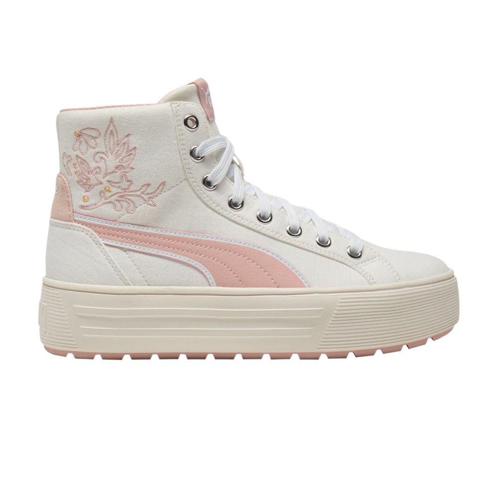 Pre-owned Puma Wmns Kaia Mid 2.0 'novelty Flower' | Cream | Women's Size 9 In White