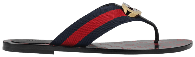 Gucci Wmns GG Web Sandal Black Blue Red