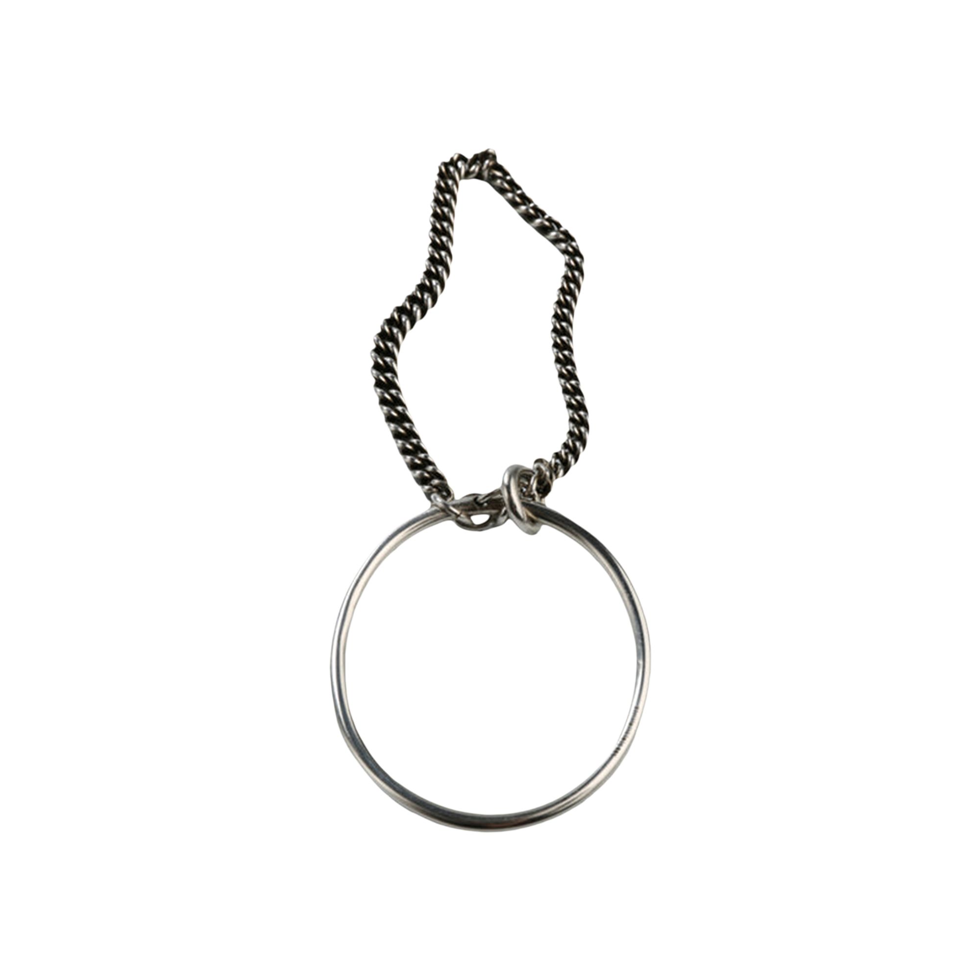 Pre-owned Ann Demeulemeester Vokko Irregular Chain Bangle 'antique Silver' | Tan | Women's Size S In Brown