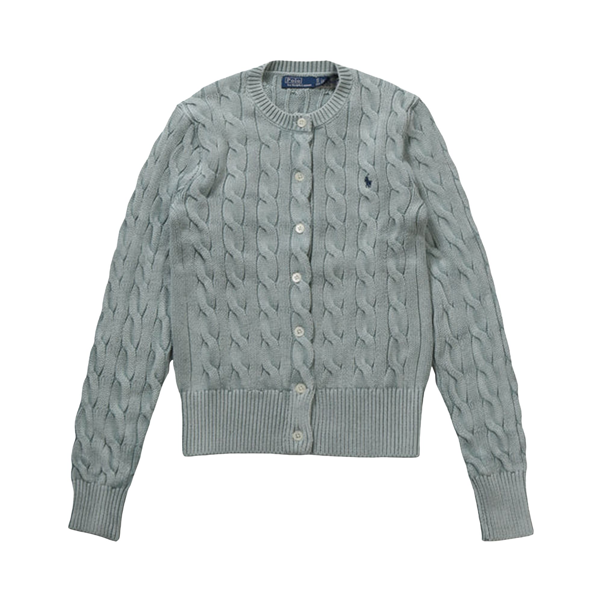 Pre-owned Polo Ralph Lauren Long-sleeve Cardigan 'light Chambray' | Green | Women's Size S