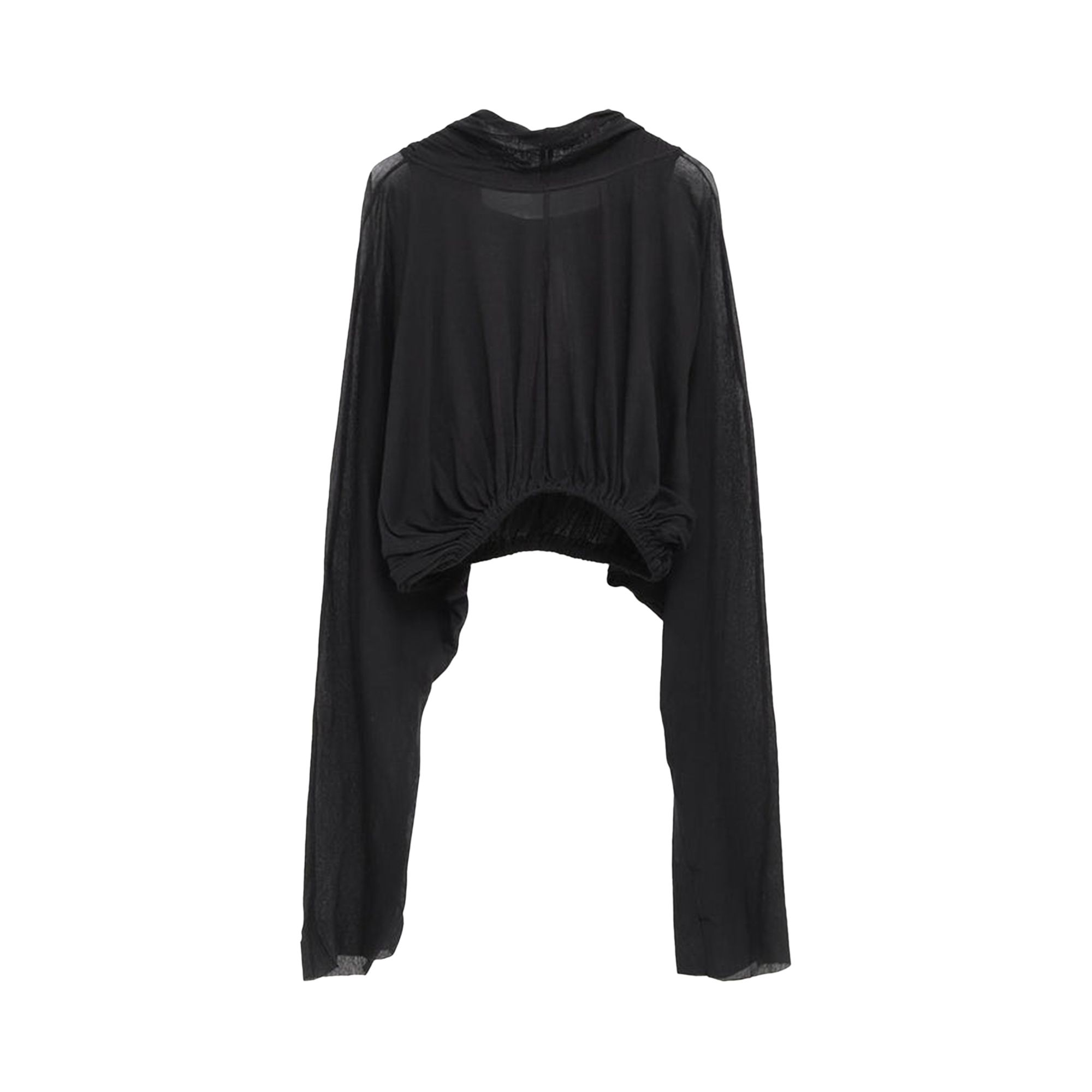 Pre-owned Rick Owens Cropped Hooded Tunic 'black' | Women's Size Onesize