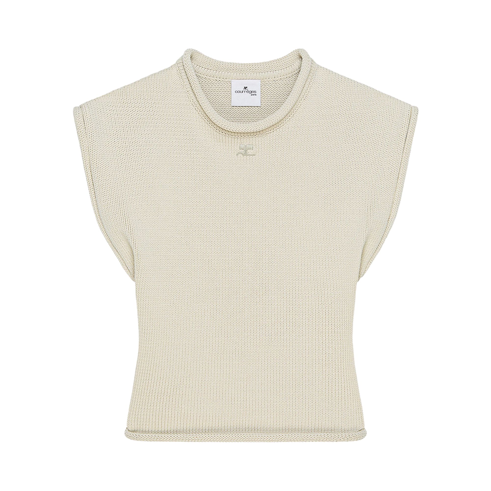 Pre-owned Courrèges Sleeveless Tank Top 'clay' | Brown | Women's Size M