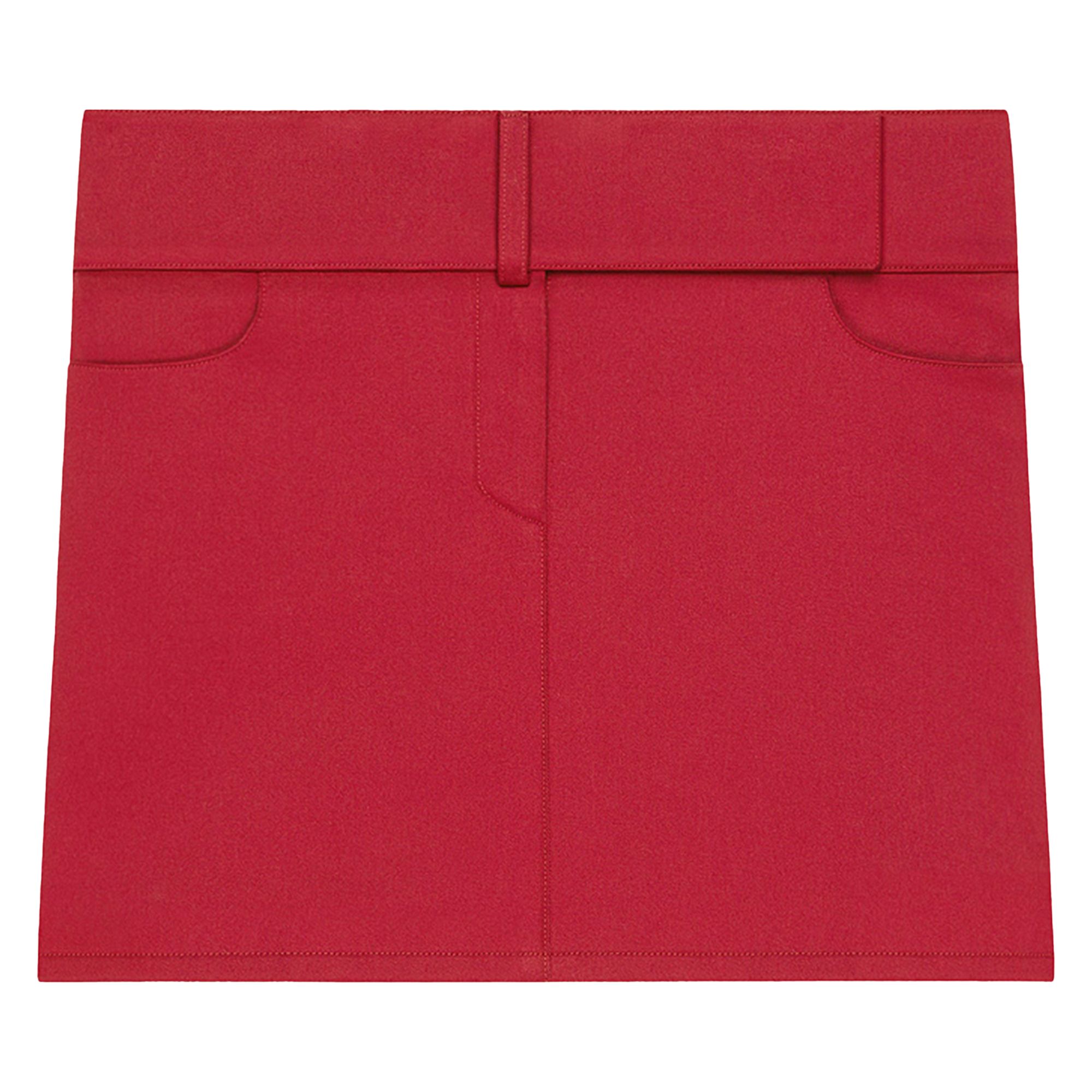 Pre-owned Courrèges Belted Miniskirt 'ruby' | Red | Women's Size 38