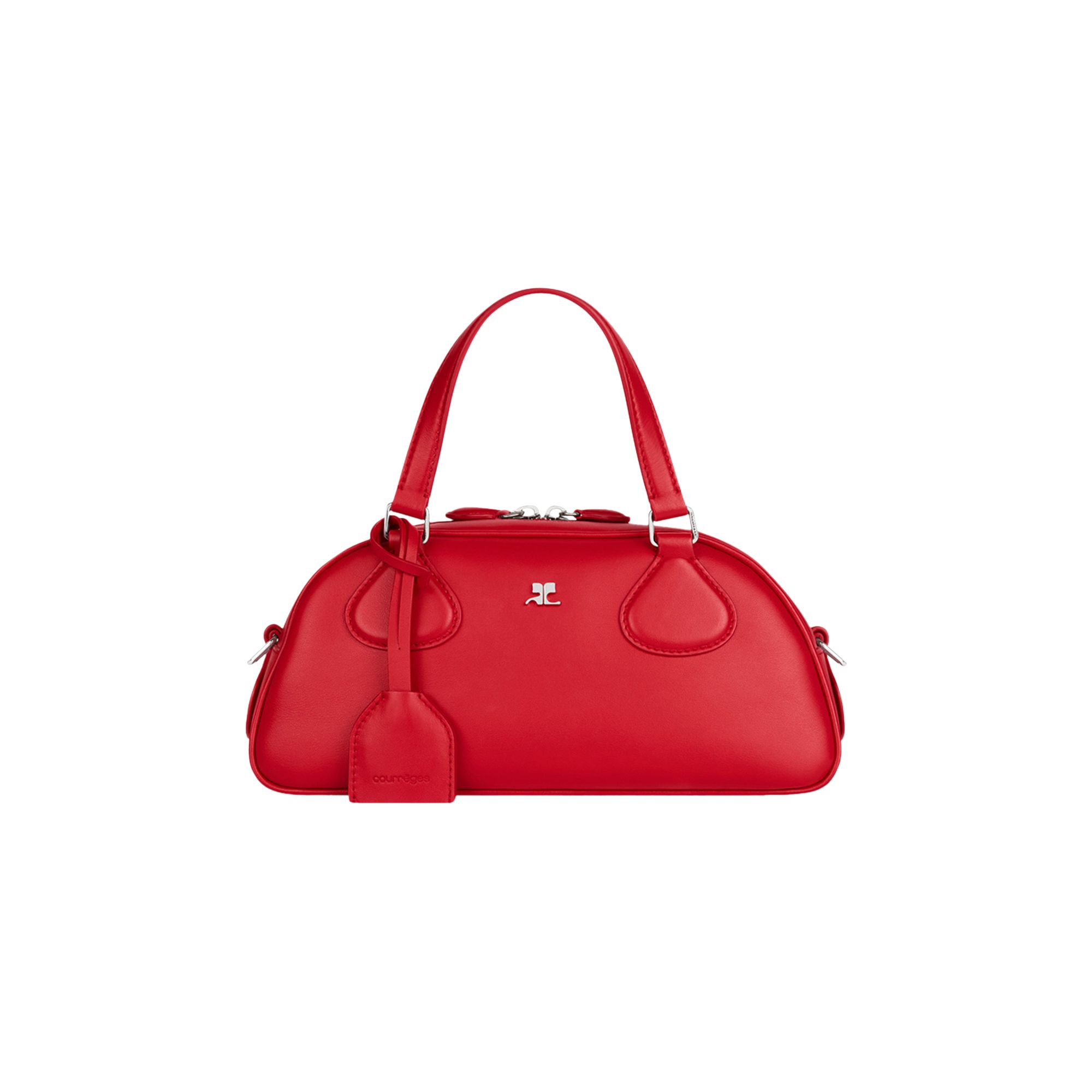 Pre-owned Courrèges Friday Bowling Baguette Bag 'ruby' | Red | Women's Size Onesize
