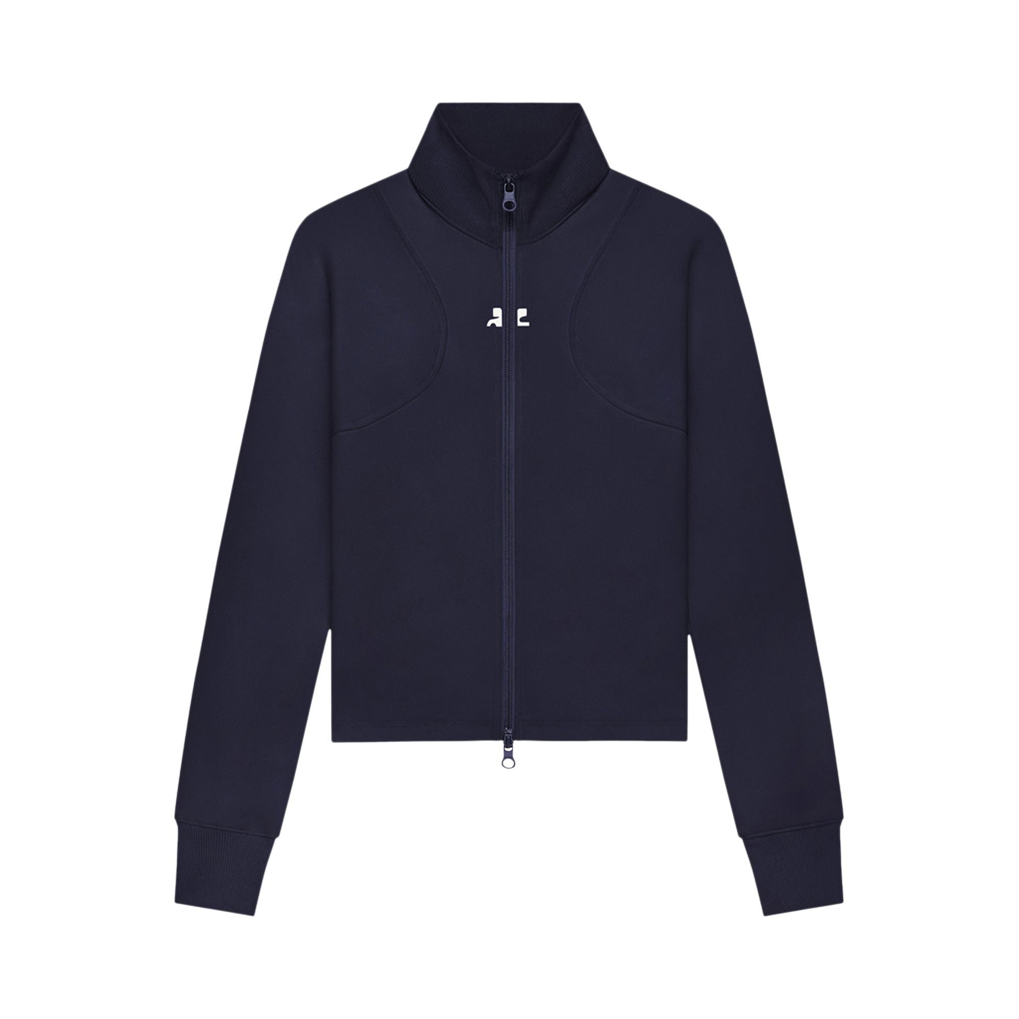 Pre-owned Courrèges Scuba Tracksuit Interlock Jacket 'navy' | Blue | Women's Size L