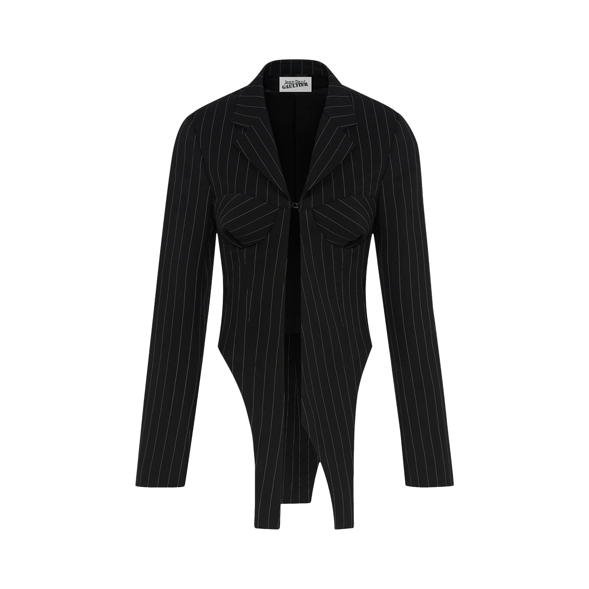 Pre-owned Jean Paul Gaultier Corset Detail Tailoring Jacket 'black/white' | Women's Size 38