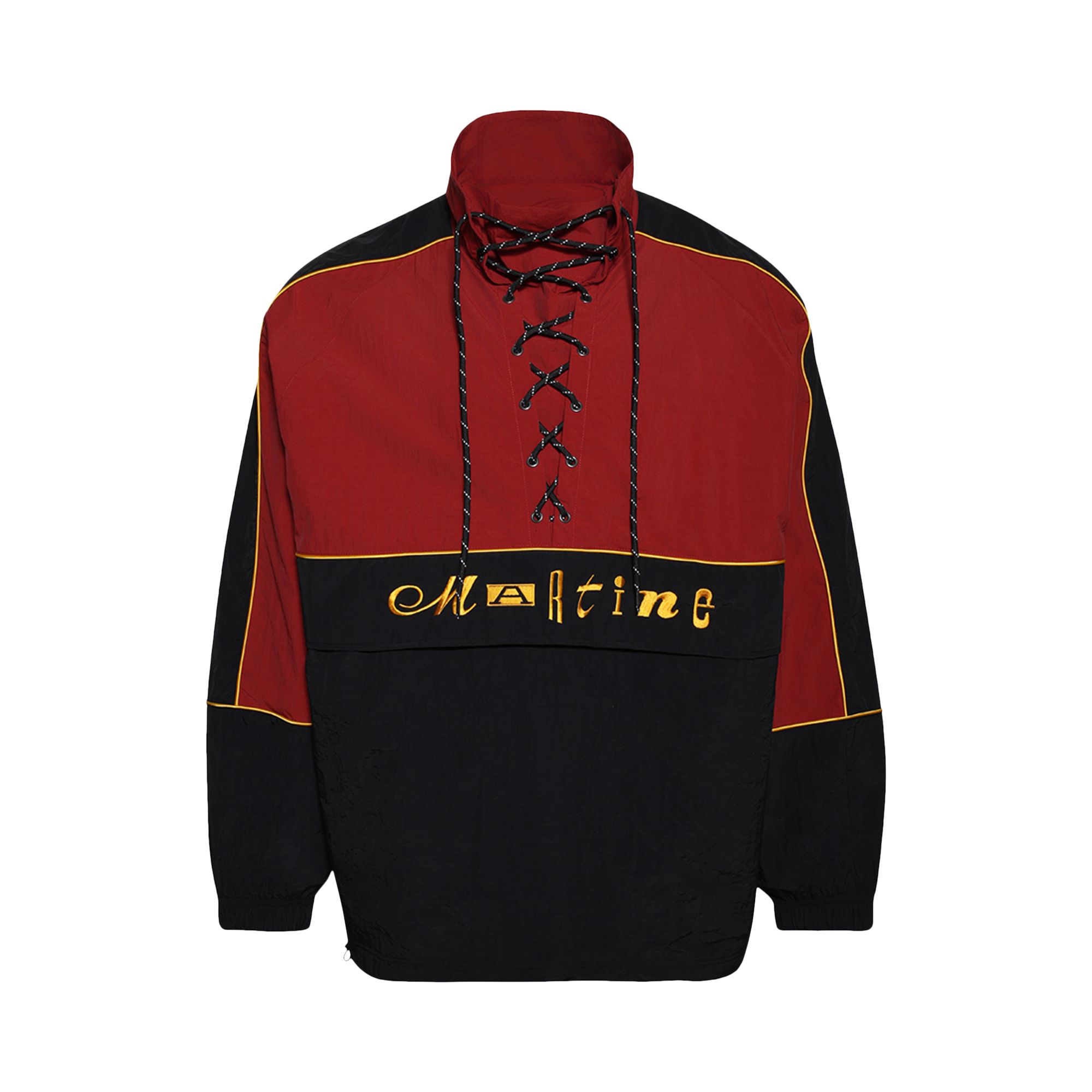 Pre-owned Martine Rose Lace Up Windbreaker 'black/burgundy' | Men's Size L