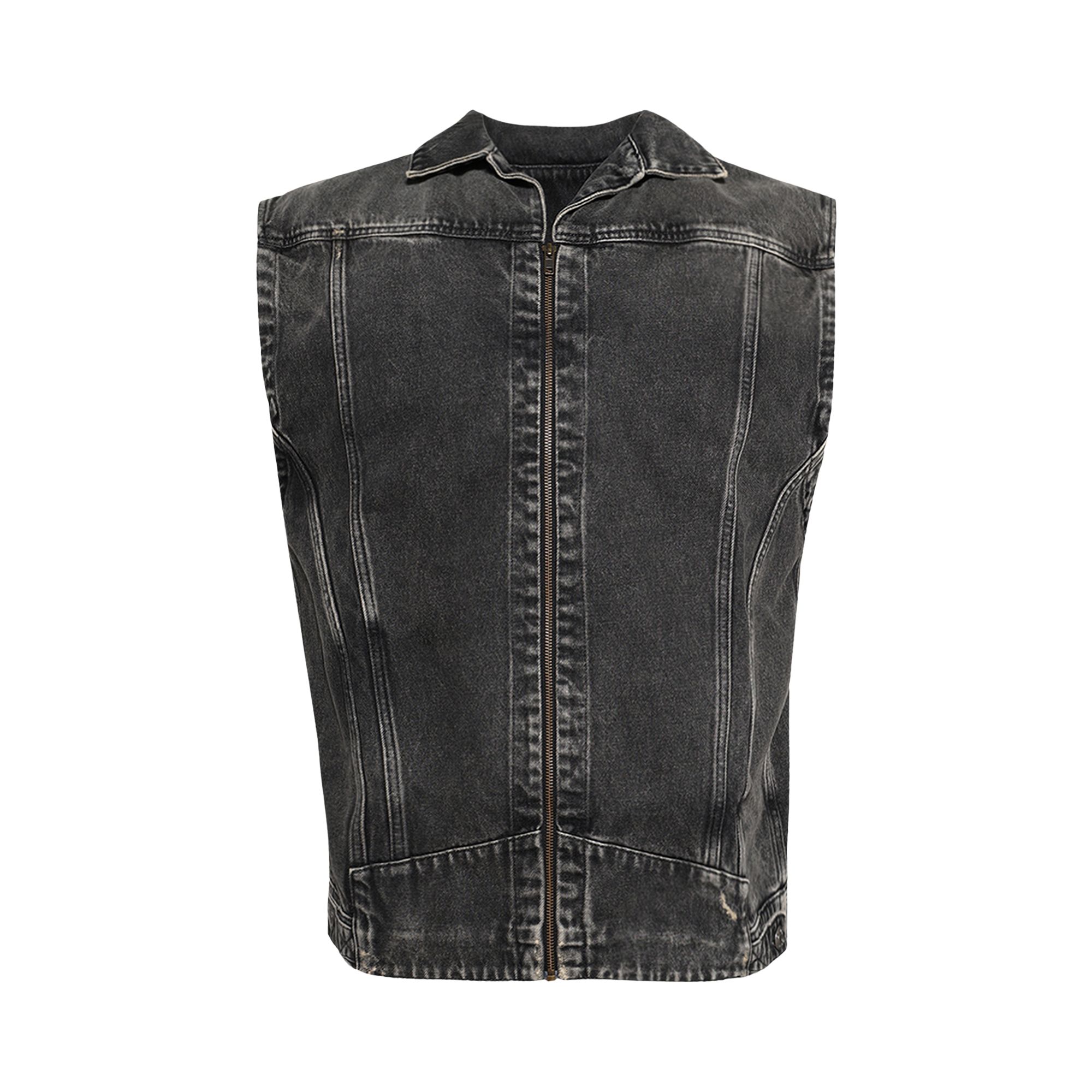 Pre-owned Martine Rose Denim Gilet 'black Vintage Wash' | Men's Size Xl