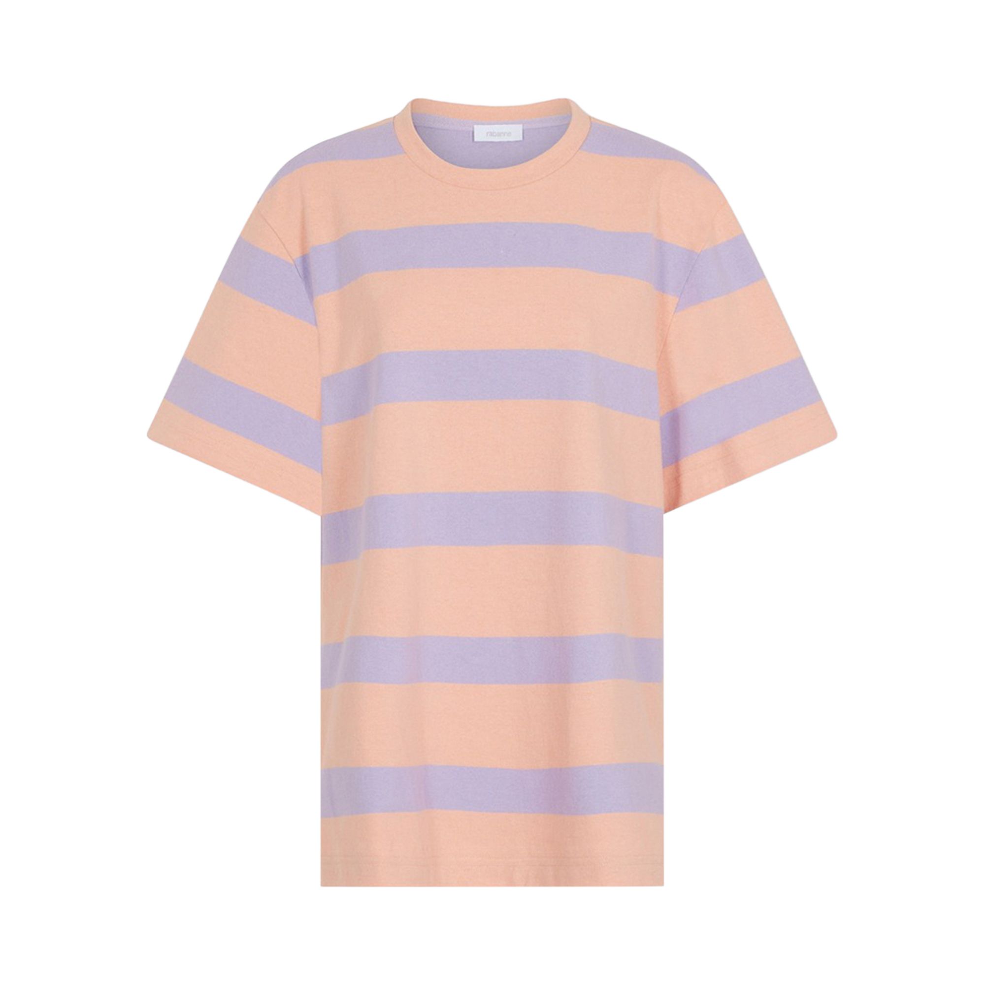 Pre-owned Rabanne Stripe Tee 'peach/lavander' | Pink | Women's Size Xs