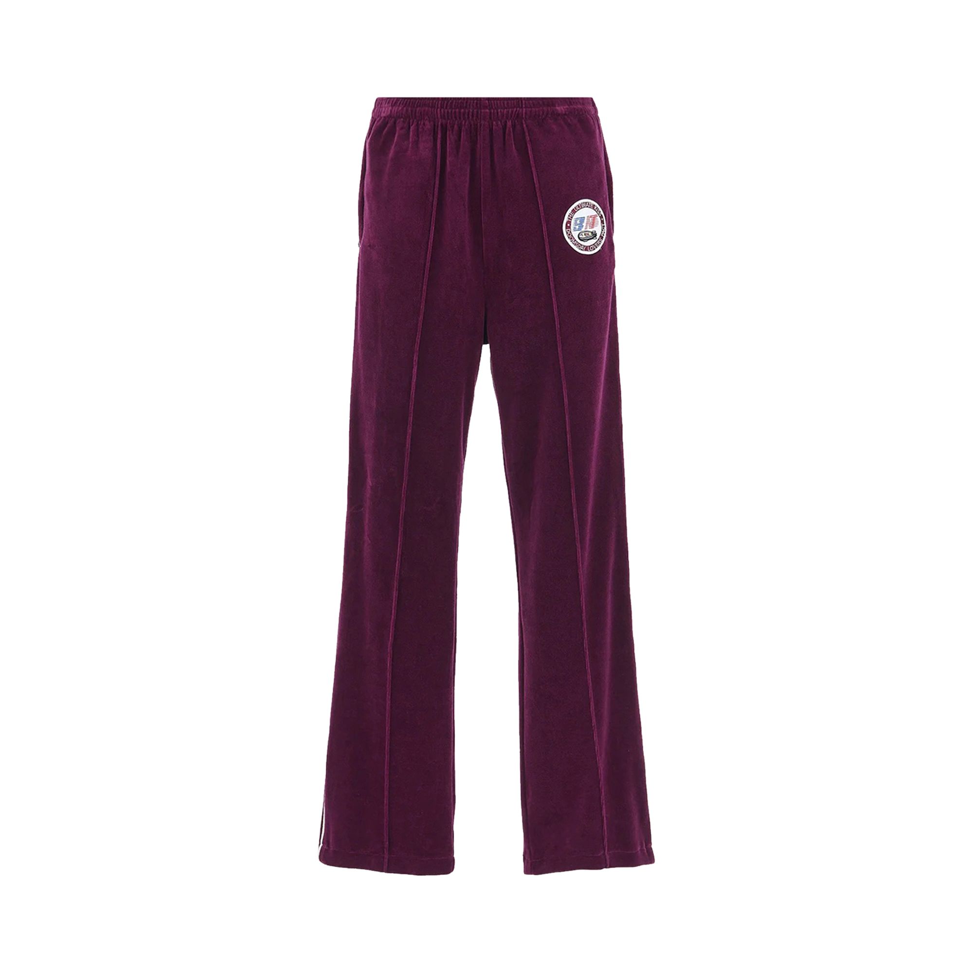 Pre-owned Saint Mxxxxxx Velour Track Pants 'burgundy' | Red | Men's Size S