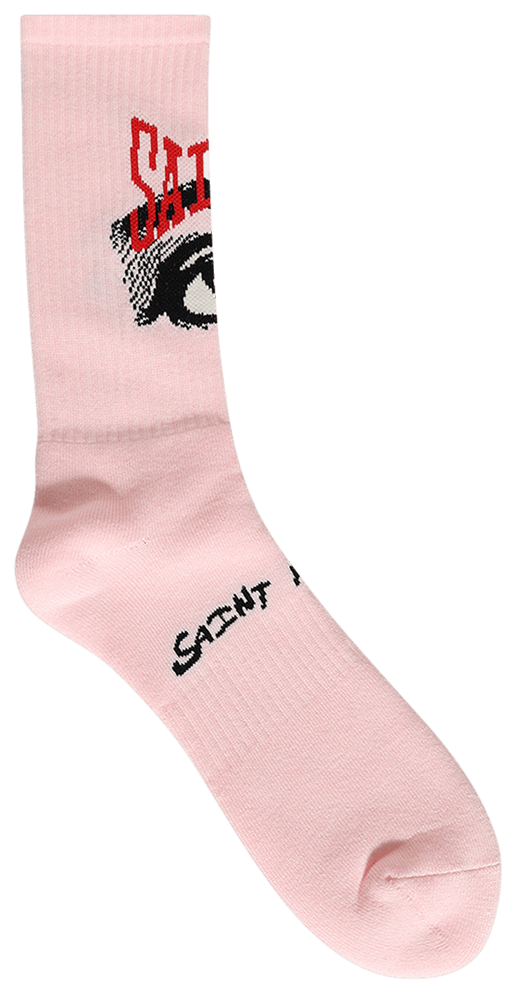 大人気【Saint Mxxxxxx】EYES_SOCKS Buy SAINT Mxxxxxx Eye Socks 'Pink' - SM HR8 0000 103 | GOAT