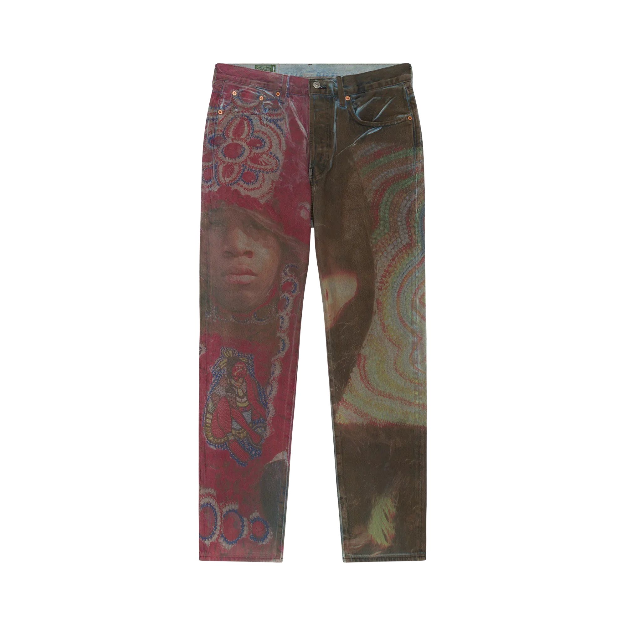 Pre-owned Denim Tears X Levi's  Big Chief Demond 568 Denim Jeans 'multicolor' | Multi-color | Men's