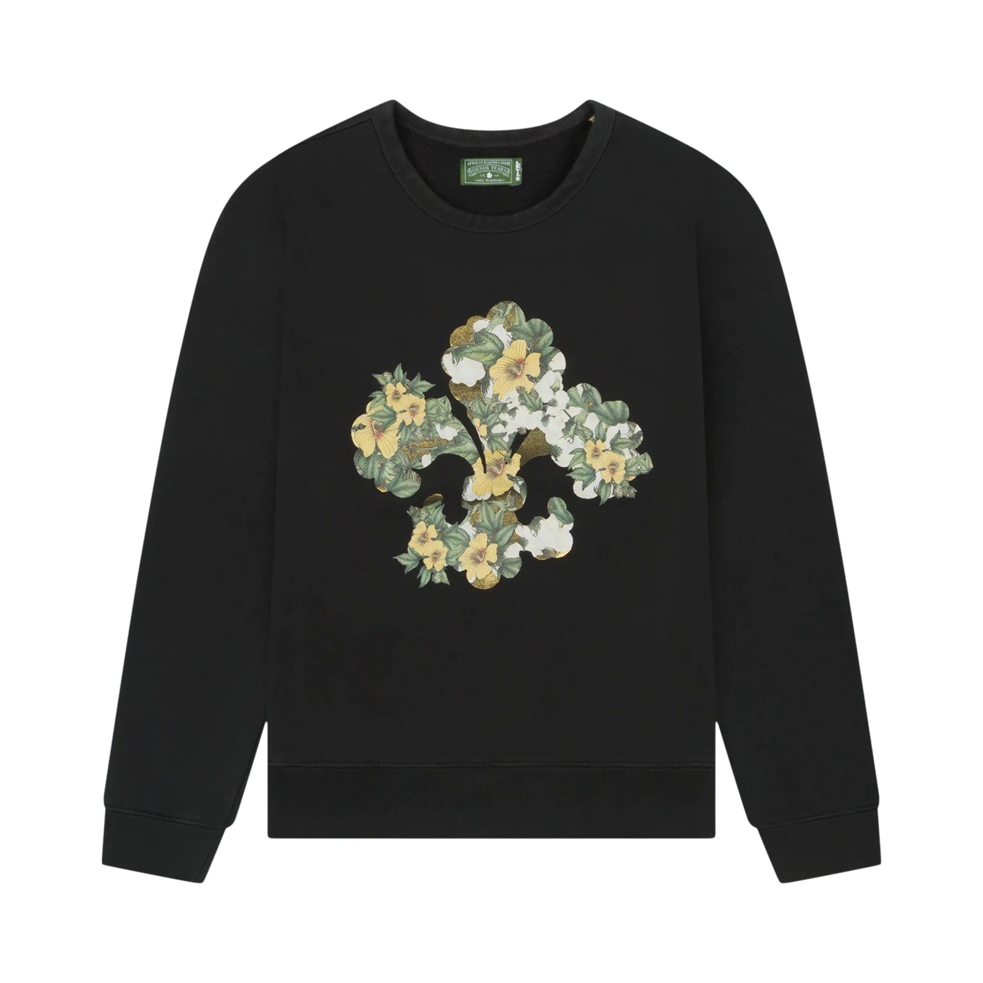 Pre-owned Denim Tears X Levi's Cotton Fleur De-lis Crewneck 'charcoal' | Grey | Men's Size S
