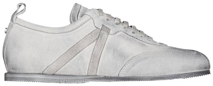 Ann Demeulemeester Siru Low Top Boxing Sneaker Worn Effect   Natural White