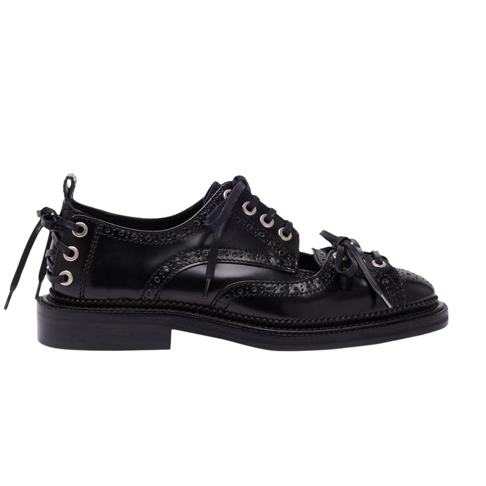 Pre-owned Simone Rocha Multi-lace Cutout Brogue 'black' | Men's Size 40