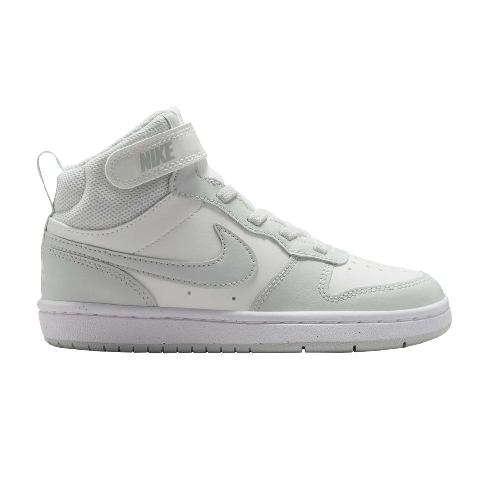 Pre-owned Nike Court Borough Mid 2 Psv 'sail Light Silver' | Green | Kid's Size 2.5