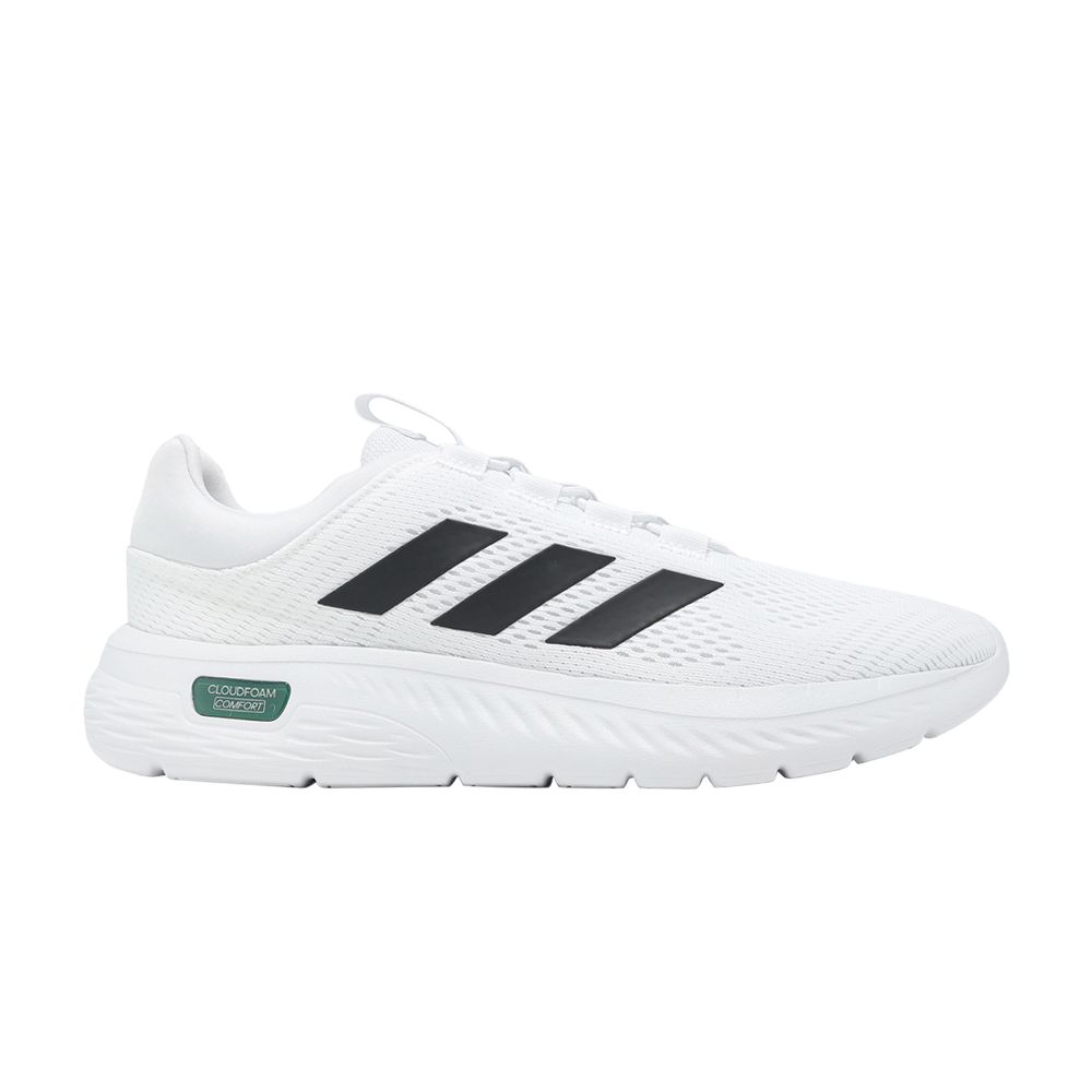 adidas Cloudfoam Comfy EL 'White Black Collegiate Green' | Men's Size 11 - IH3610
