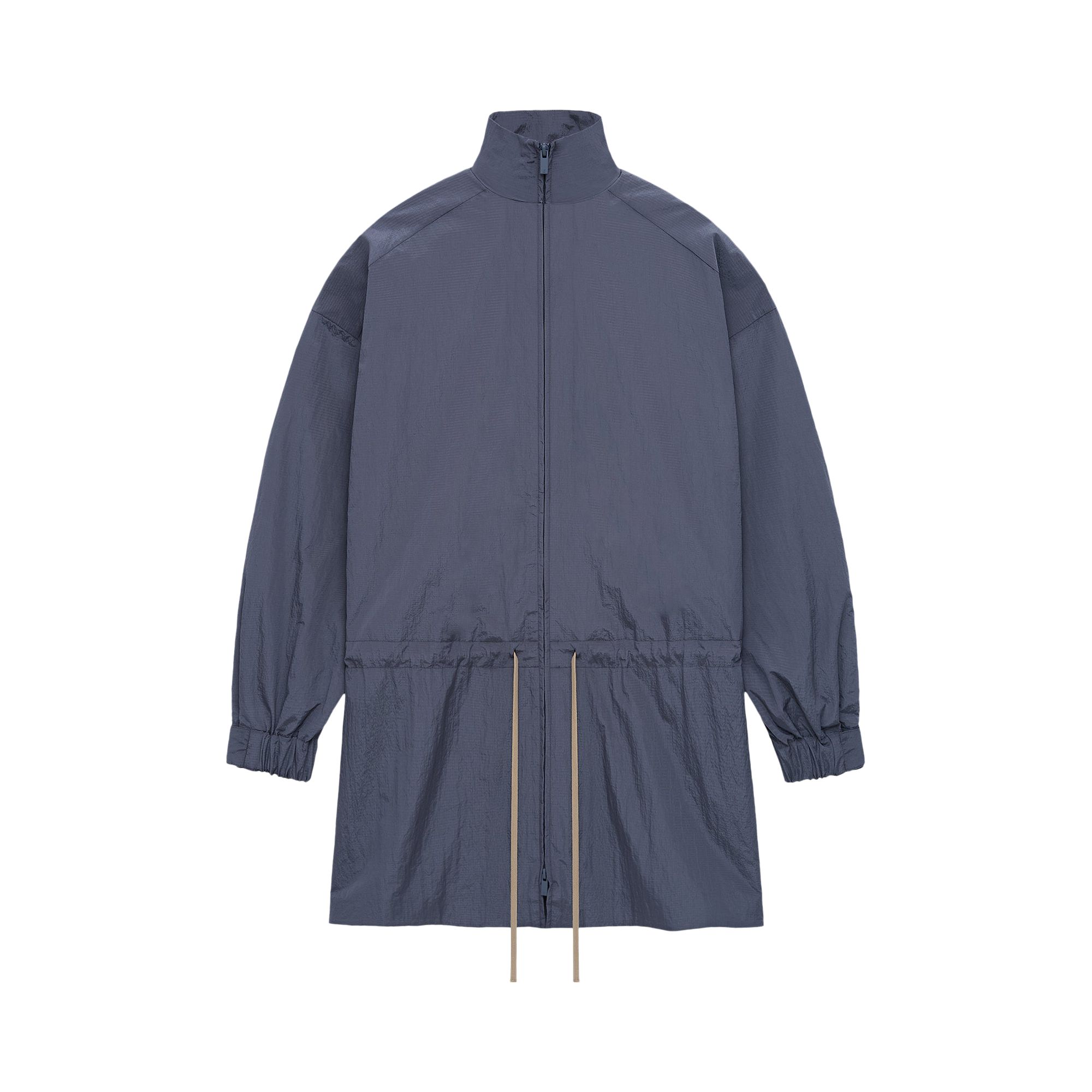 Pre-owned Essentials Fear Of God Ripstop Mockneck Anorak 'marine' | Blue | Men's Size Xl