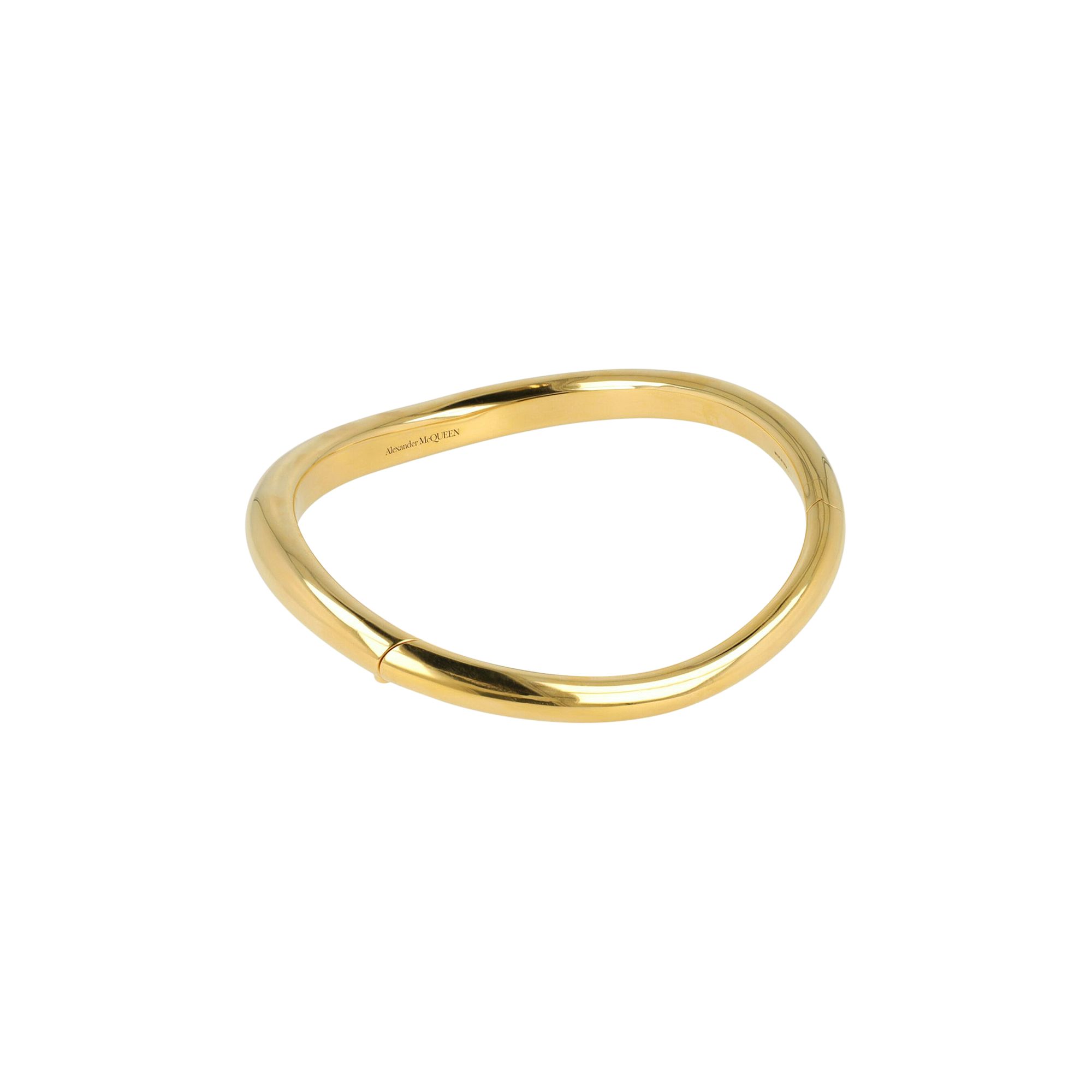 Pre-owned Alexander Mcqueen Tubular Choker 'gold' | Women's Size M