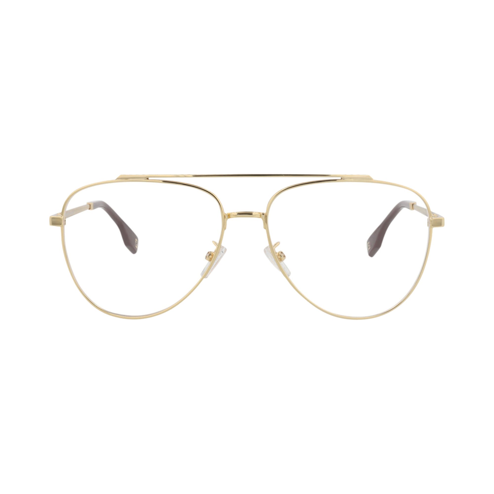 Pre-owned Fendi Aviator Optical Glasses 'gold/transparent' | Men's Size Onesize