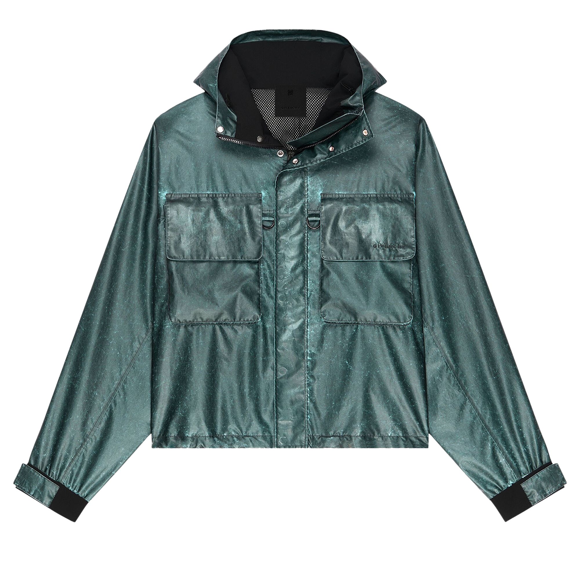 Pre-owned Givenchy Crinkle Printed Windbreaker 'silver' | Men's Size 48