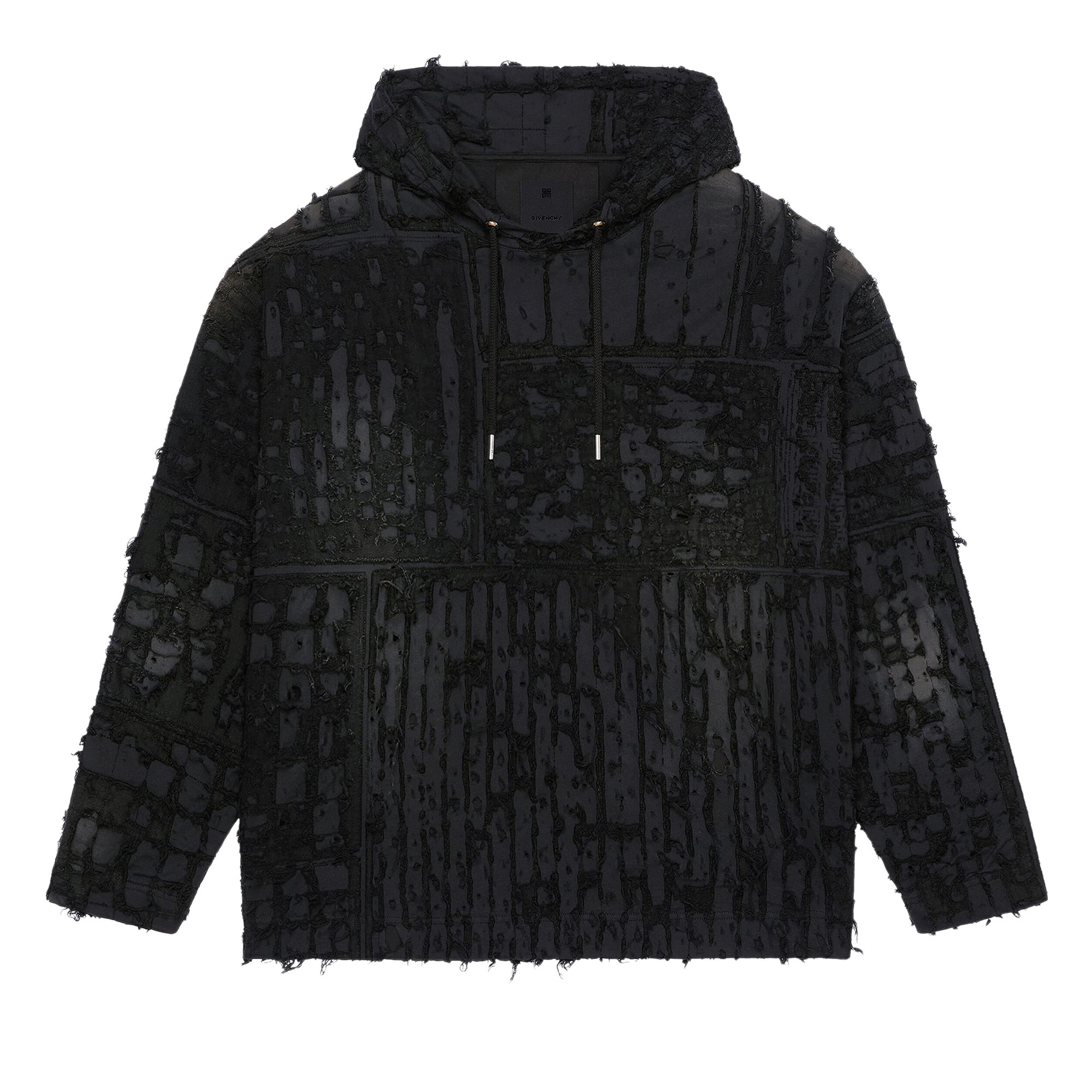 Pre-owned Givenchy Destroyed Oversized Hoodie 'black' | Men's Size L