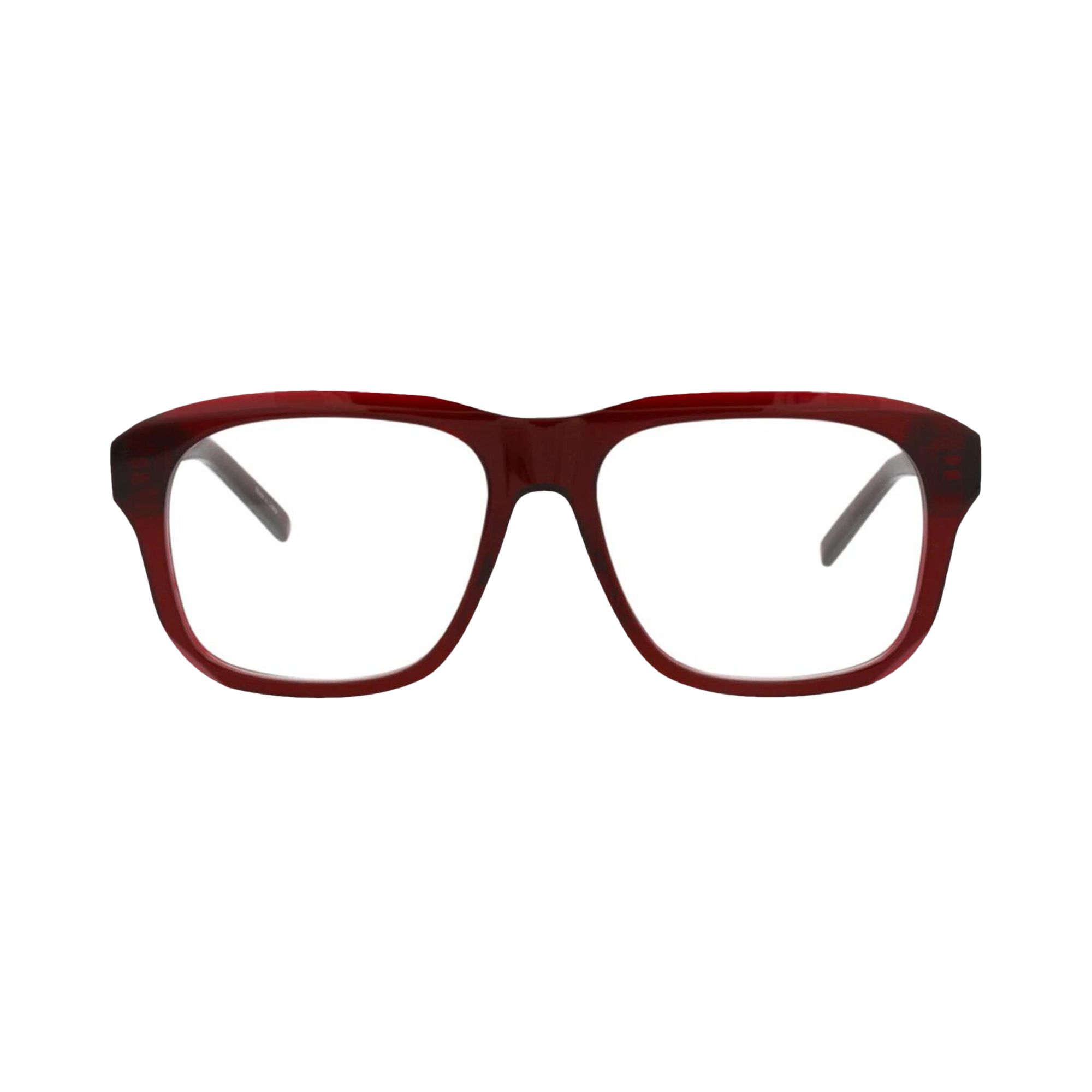 Pre-owned Givenchy Square Optical Glasses 'bordeaux/transparent' | Red | Men's Size Onesize