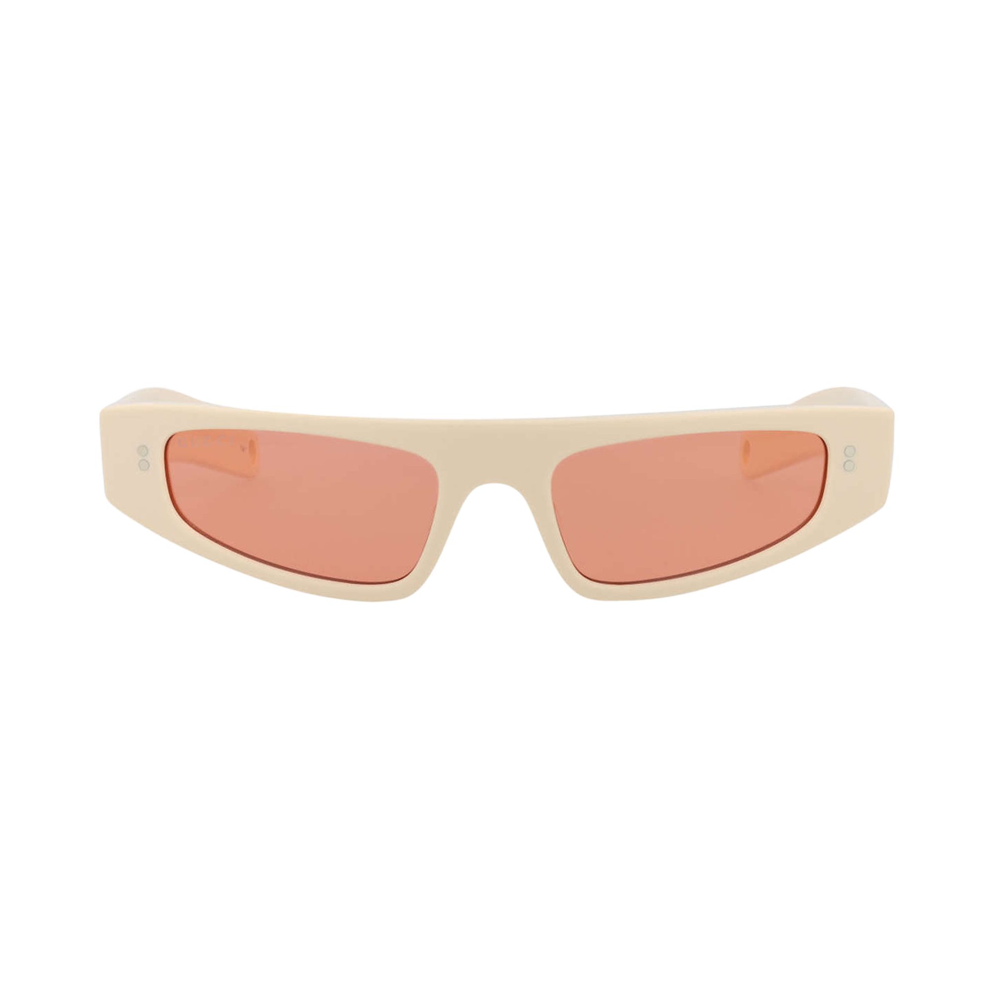Pre-owned Gucci Cat Eye Sunglasses 'ivory/red' | Cream | Women's Size Onesize In White