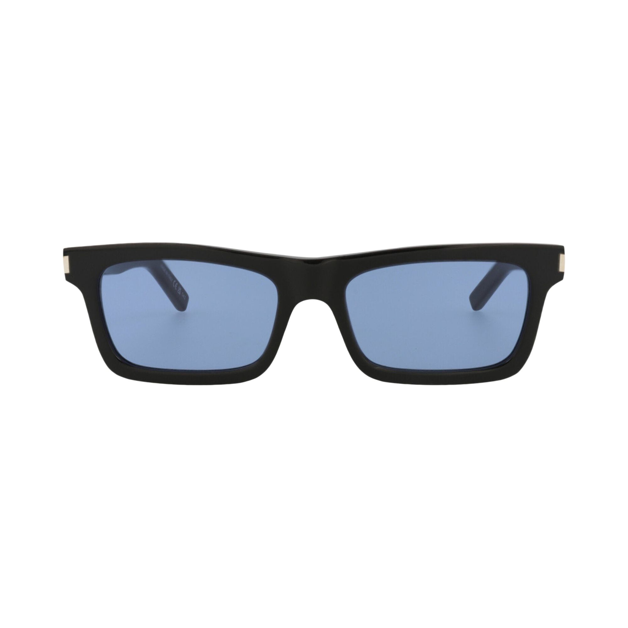 Pre-owned Saint Laurent Square Sunglasses 'black/blue' | Women's Size Onesize