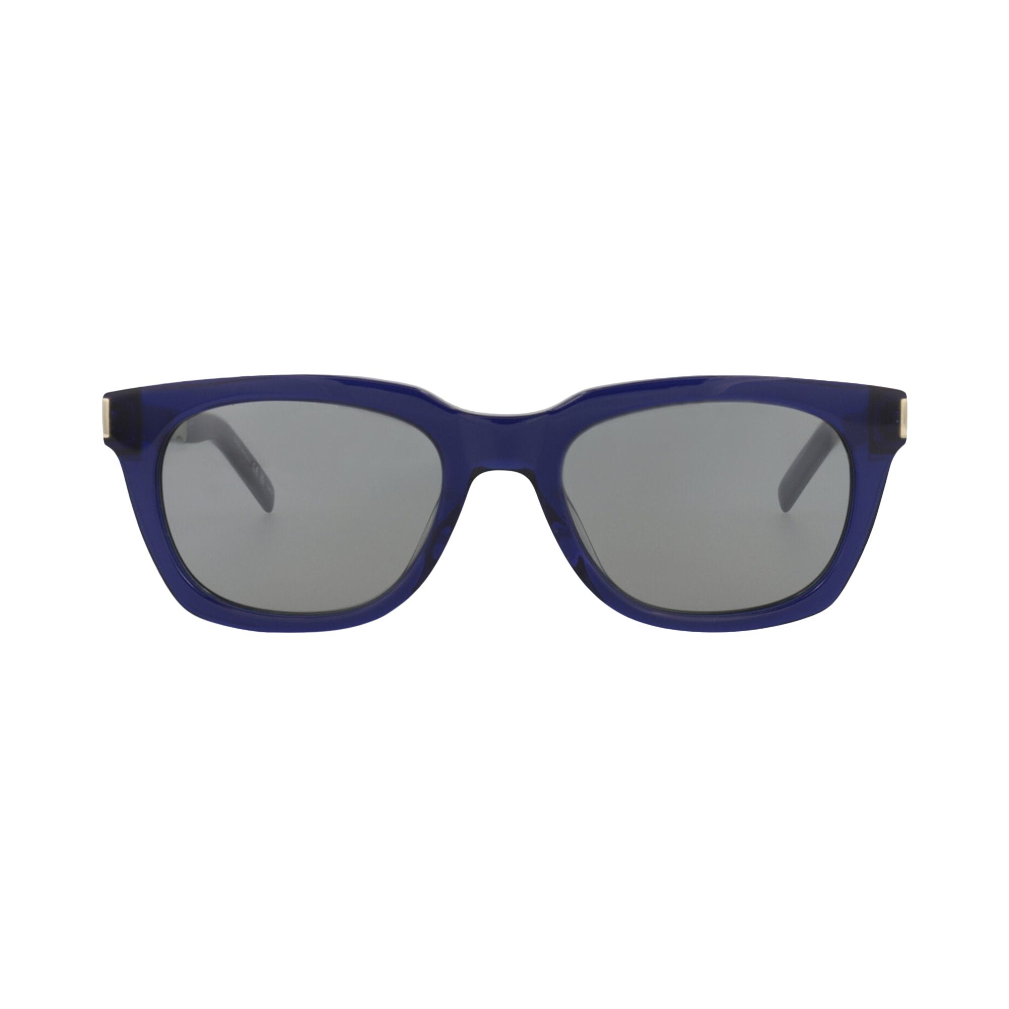 Pre-owned Saint Laurent Square Sunglasses 'blue/silver' | Men's Size Onesize
