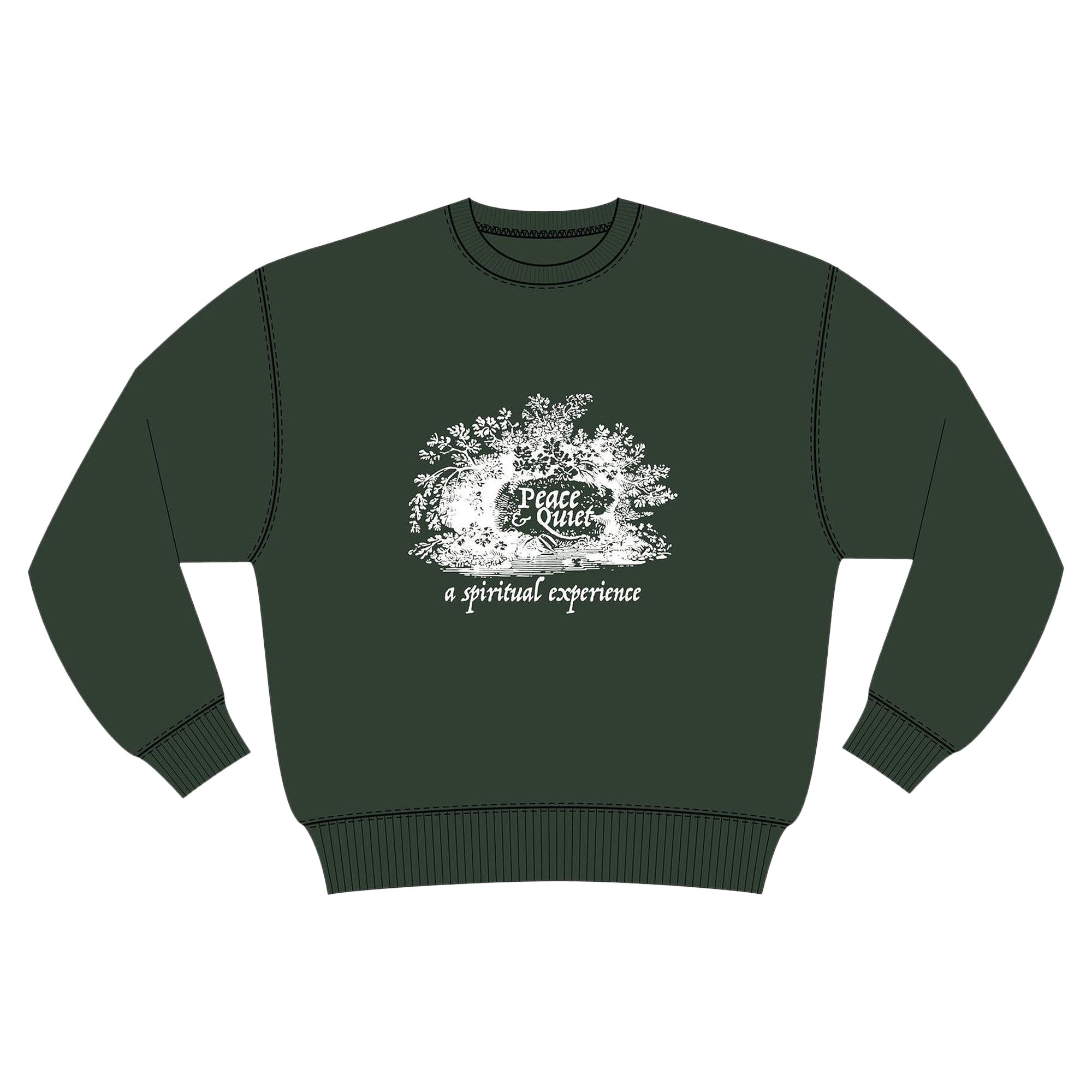 Pre-owned Museum Of Peace And Quiet Museum Of Peace & Quiet Spiritual Experience Crewneck 'forest' | Green | Men's Size Xl