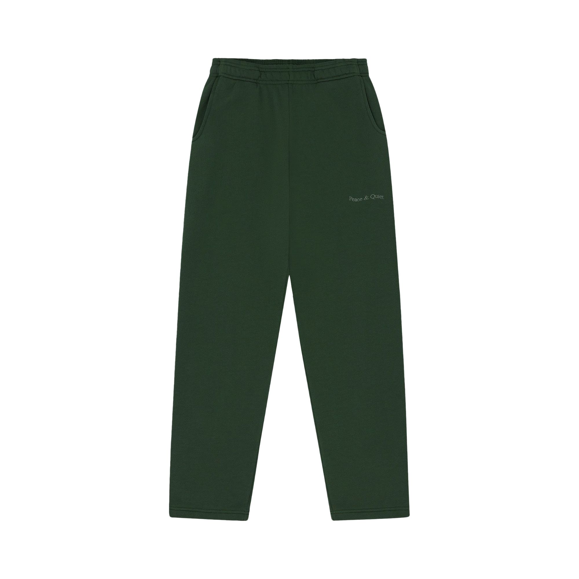 Pre-owned Museum Of Peace And Quiet Museum Of Peace & Quiet Workmark Pigment Dyed Sweatpants 'forest' | Green | Men's Size L