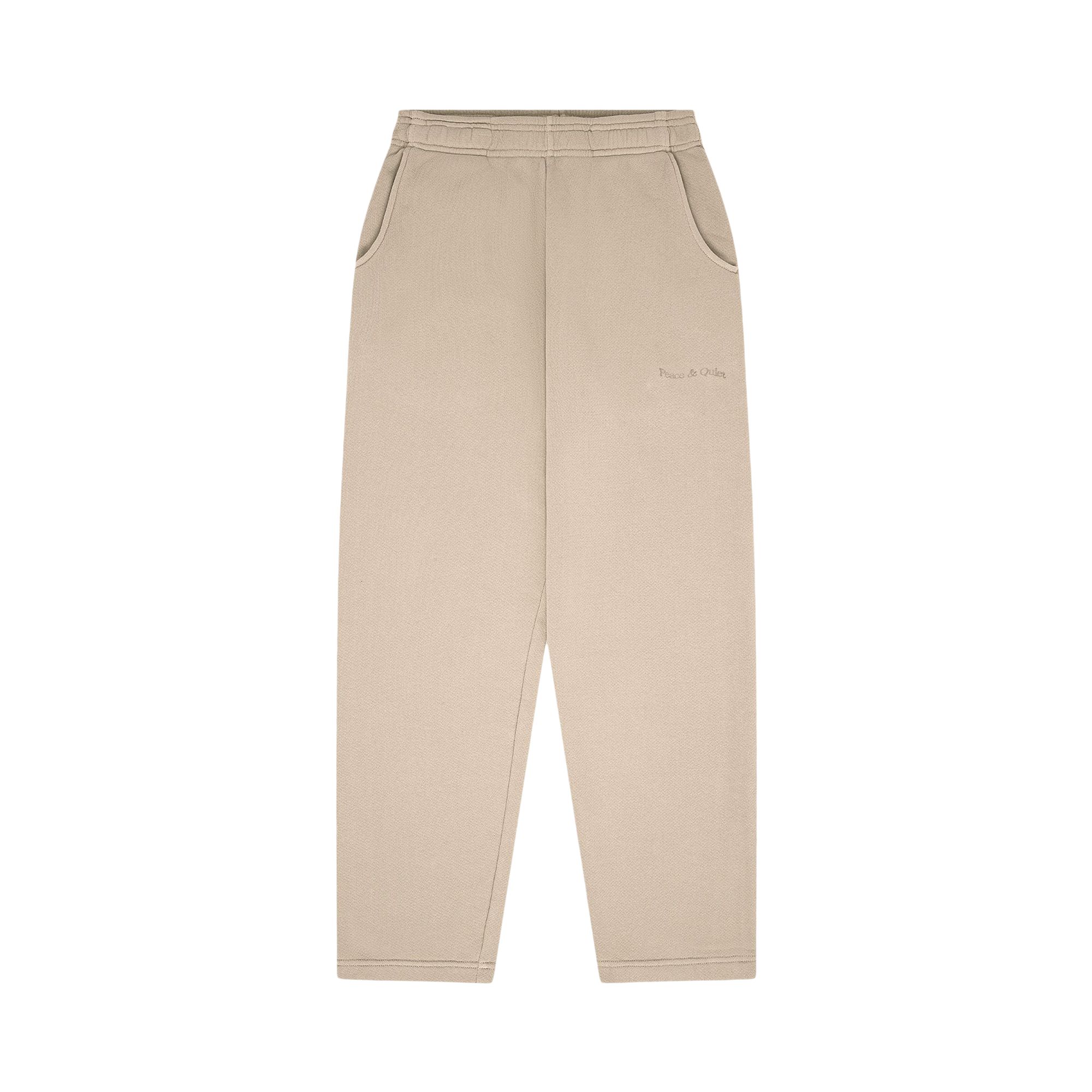 Pre-owned Museum Of Peace And Quiet Museum Of Peace & Quiet Workmark Pigment Dyed Sweatpants 'taupe' | Brown | Men's Size Xl
