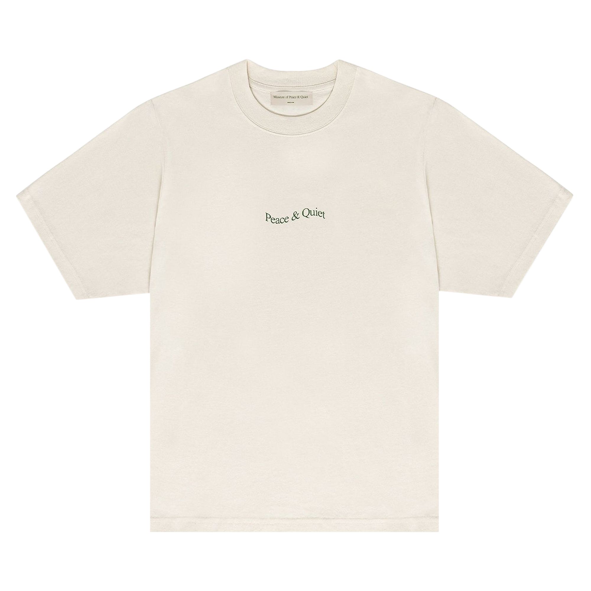 Pre-owned Museum Of Peace And Quiet Museum Of Peace & Quiet Wordmark T-shirt 'bone' | White | Men's Size Xs