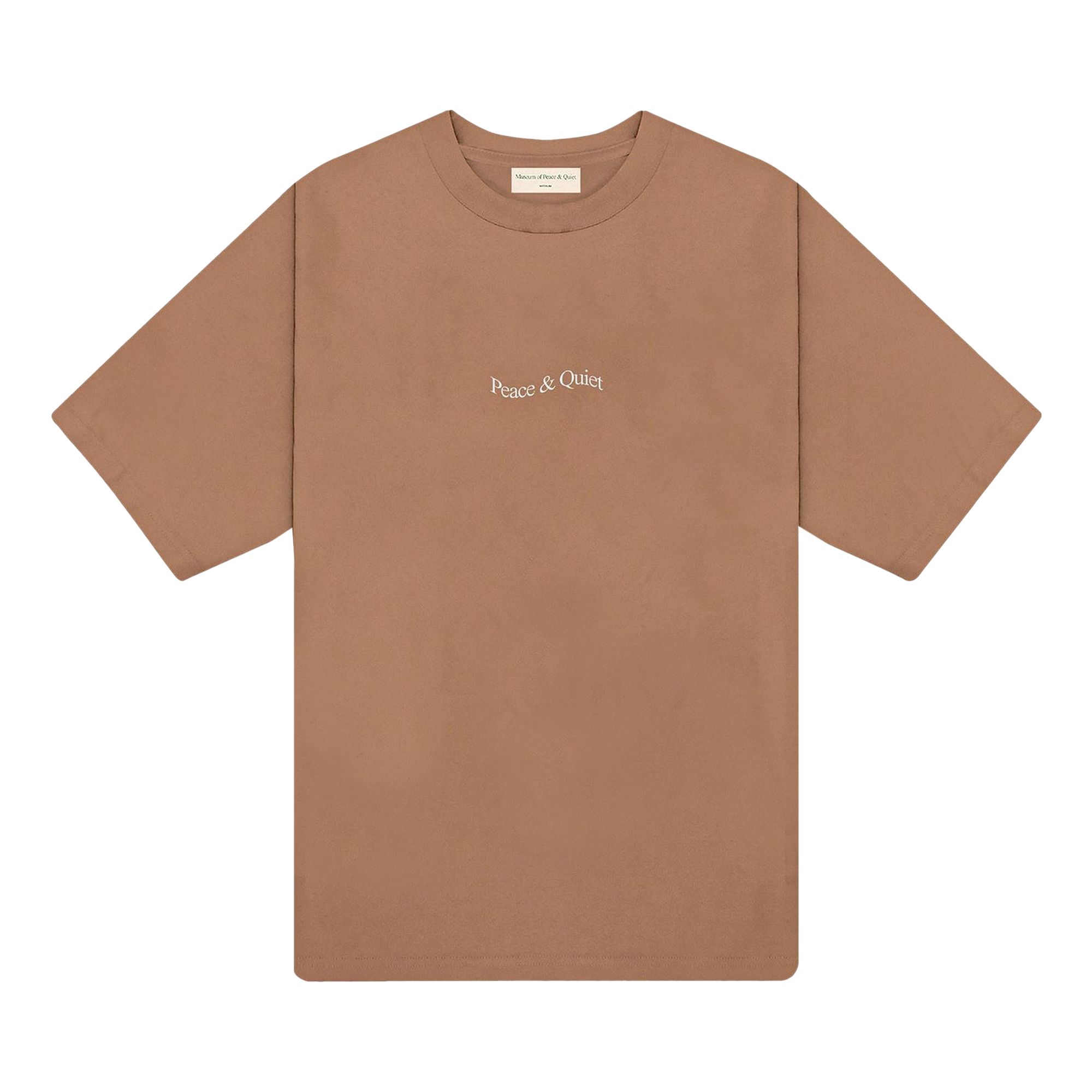 Pre-owned Museum Of Peace And Quiet Museum Of Peace & Quiet Wordmark T-shirt 'adobe' | Brown | Men's Size M