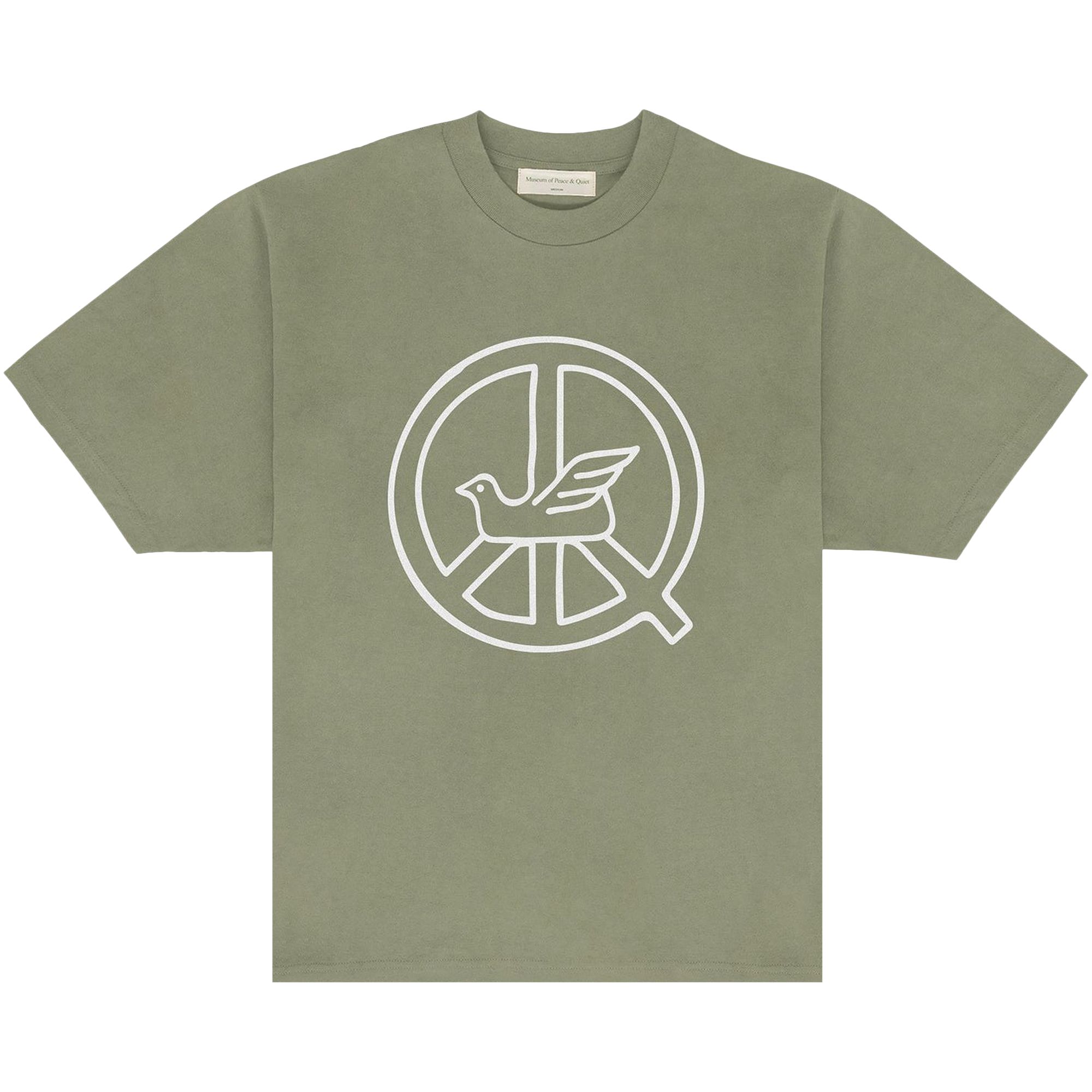 Pre-owned Museum Of Peace And Quiet Museum Of Peace & Quiet Peaceful Dove T-shirt 'olive' | Green | Men's Size Xl