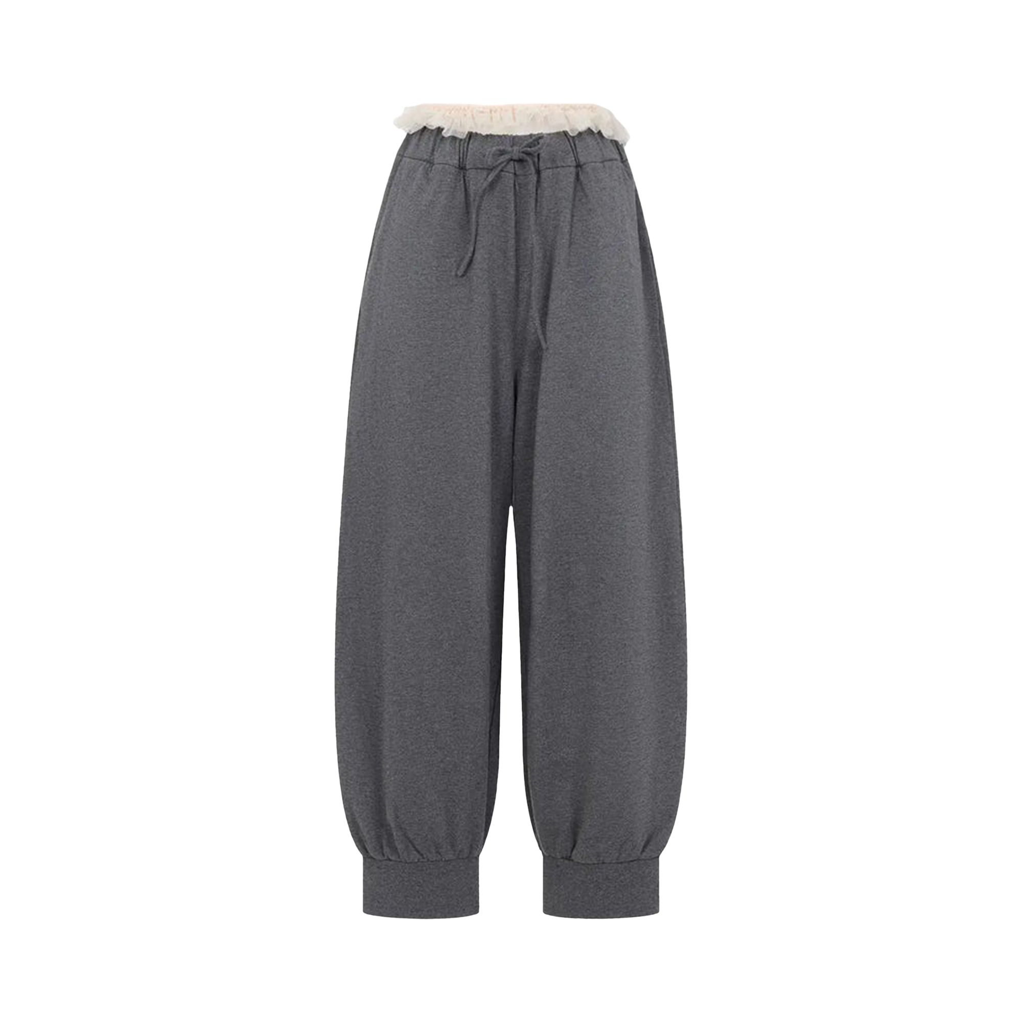 Pre-owned Simone Rocha Exposed Frilly Brief Joggers 'charcoal' | Brown | Women's Size S
