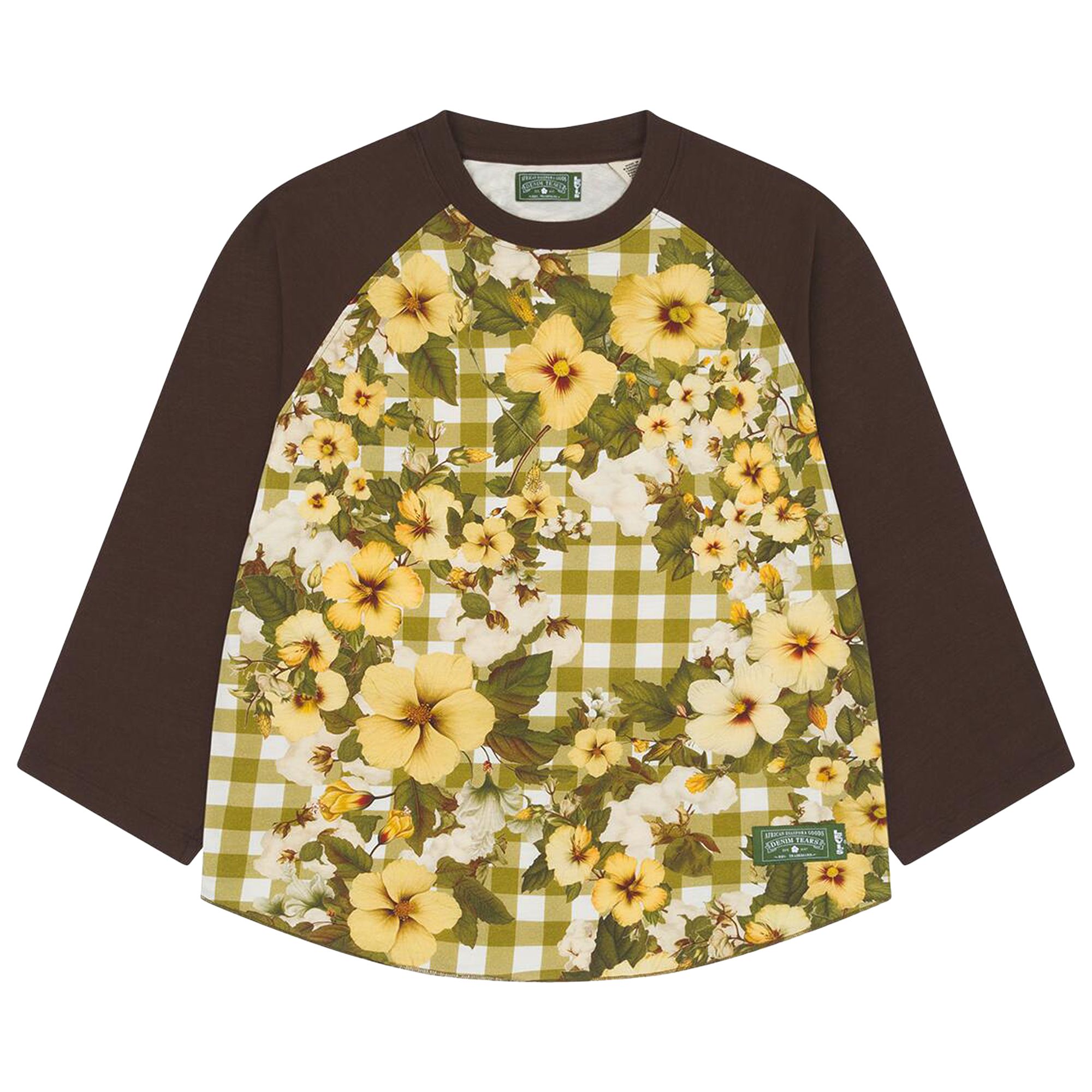 Pre-owned Denim Tears X Levi's  Cotton Gingham Baseball Tee 'multicolor' | Multi-color | Men's Size