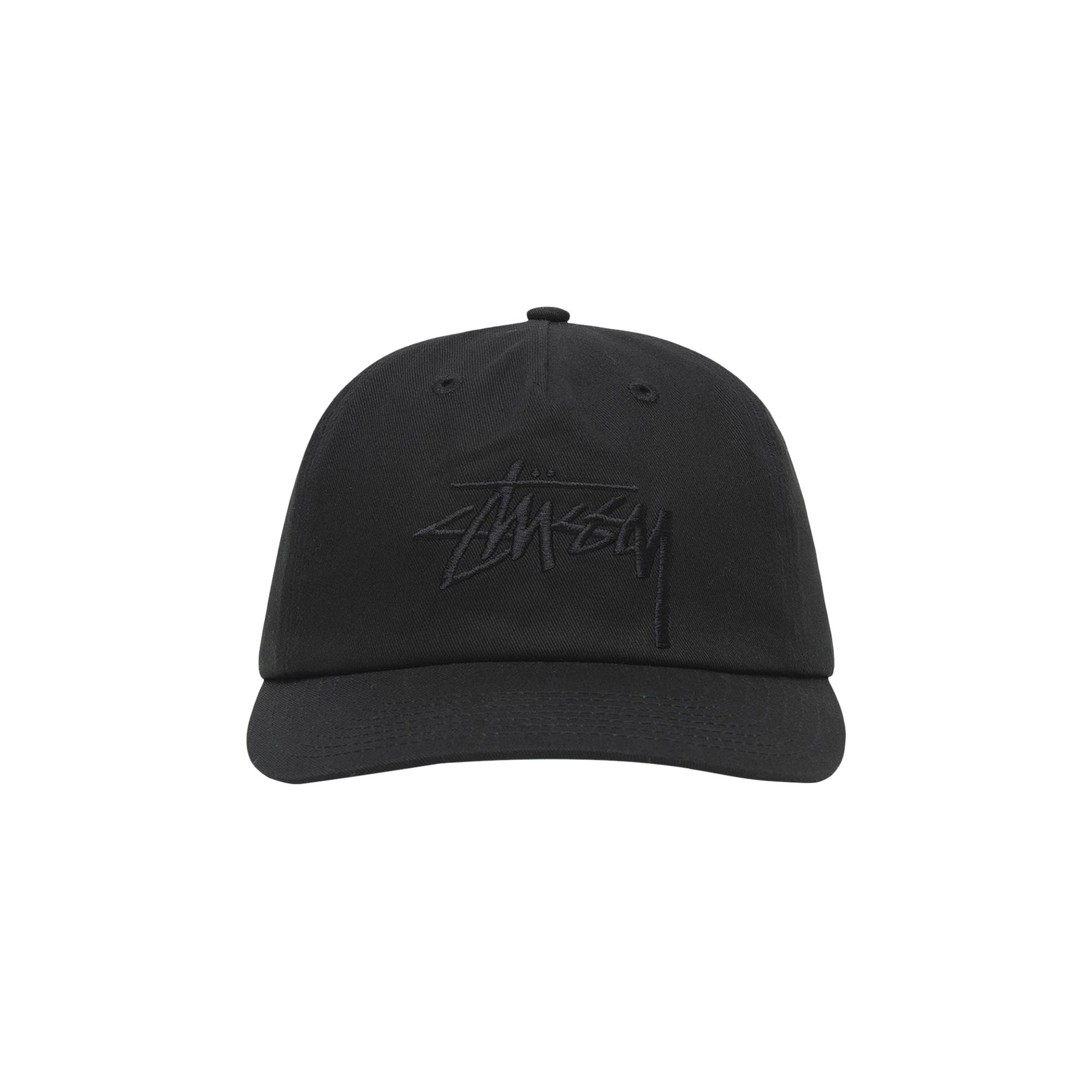 Pre-owned Stussy Mid-depth Big Stock Snapback 'black' | Men's Size Onesize