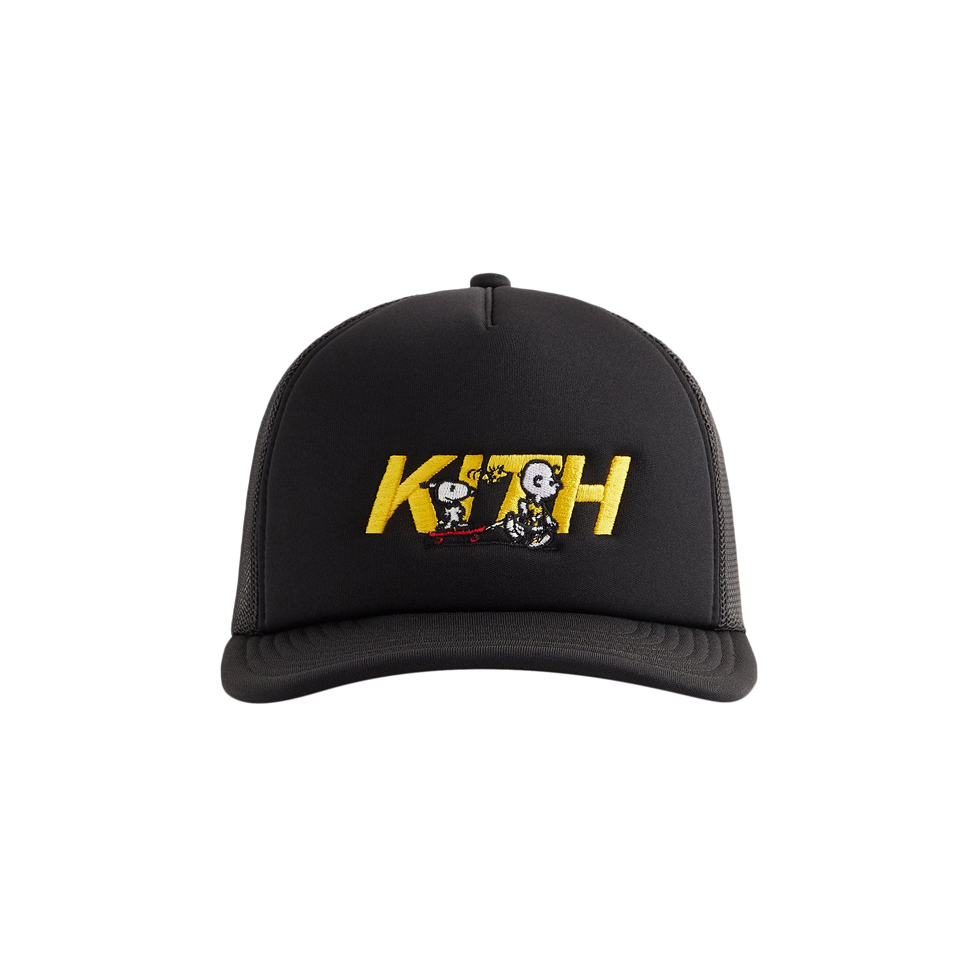 Pre-owned Kith For Peanuts 75 Nolan Poly Foam Trucker 'black' | Men's Size Onesize