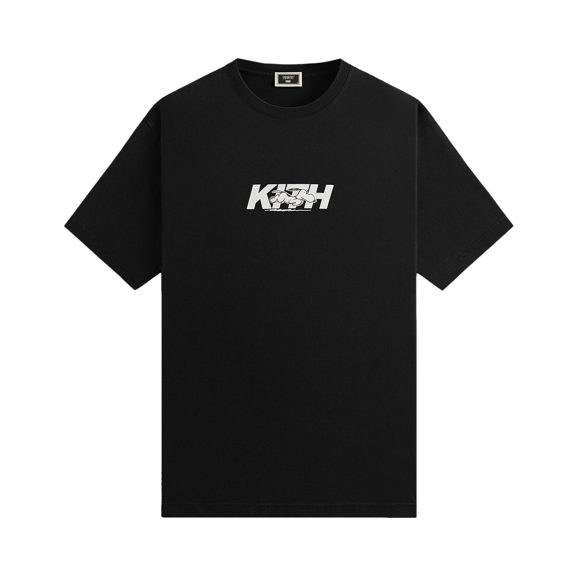 Pre-owned Kith For Peanuts Snoopy Run Fast Logo Tee 'black' | Men's Size Xl